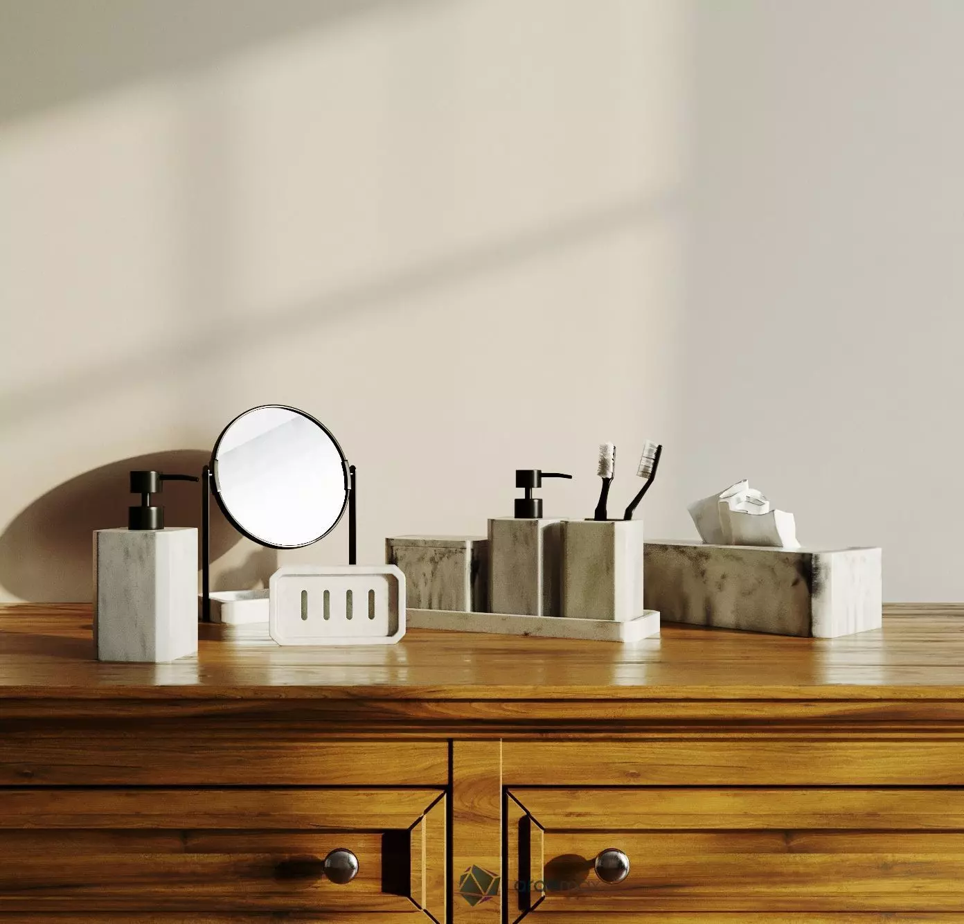 Decorative set 12 3D model_2