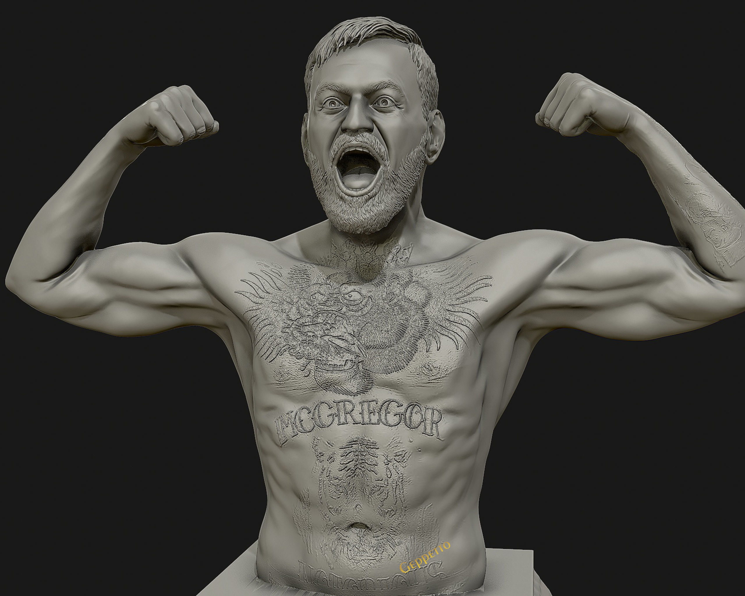 Conor McGregor 3D Sculpture the Notoriousmma 3D print model_9