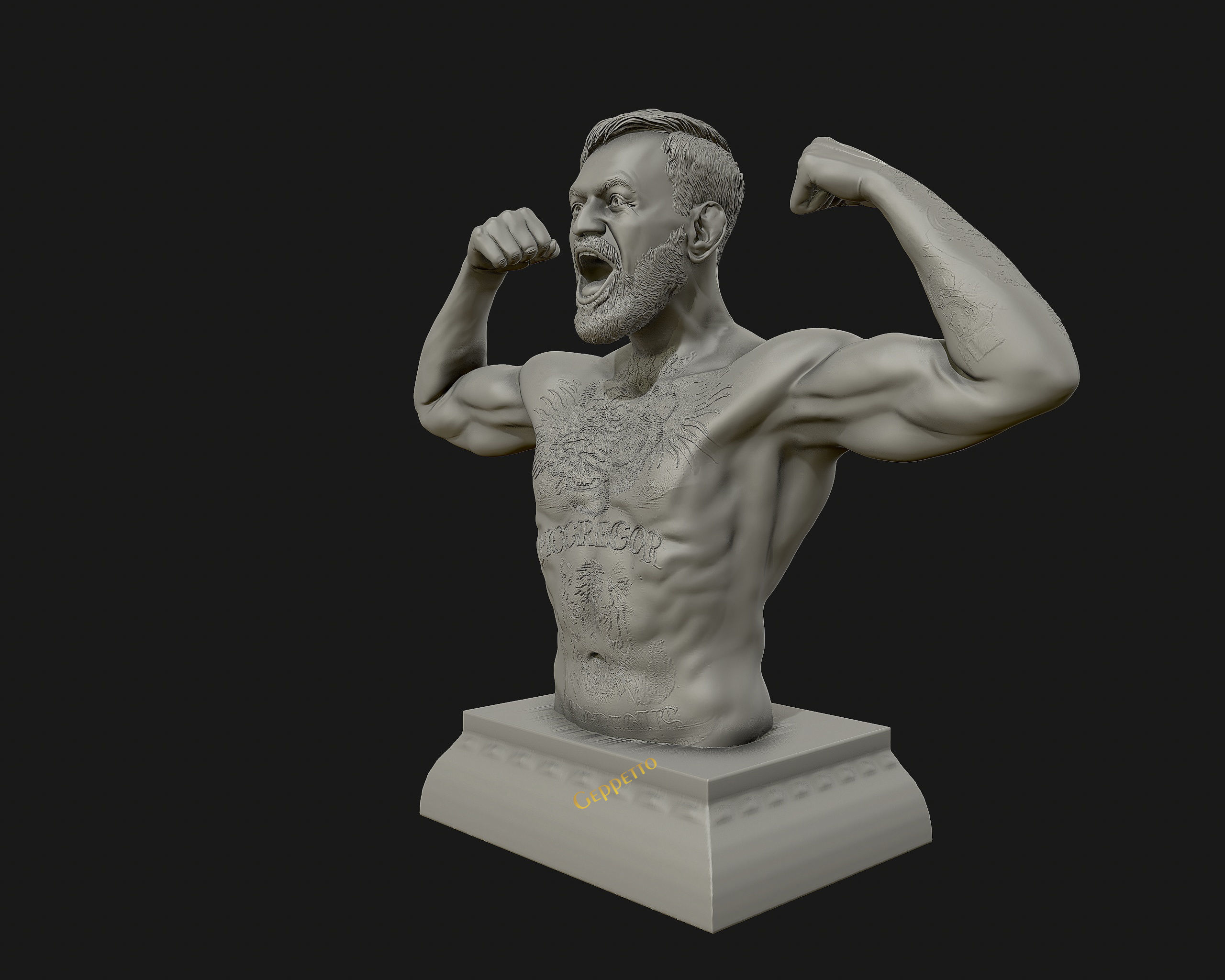 Conor McGregor 3D Sculpture the Notoriousmma 3D print model_13