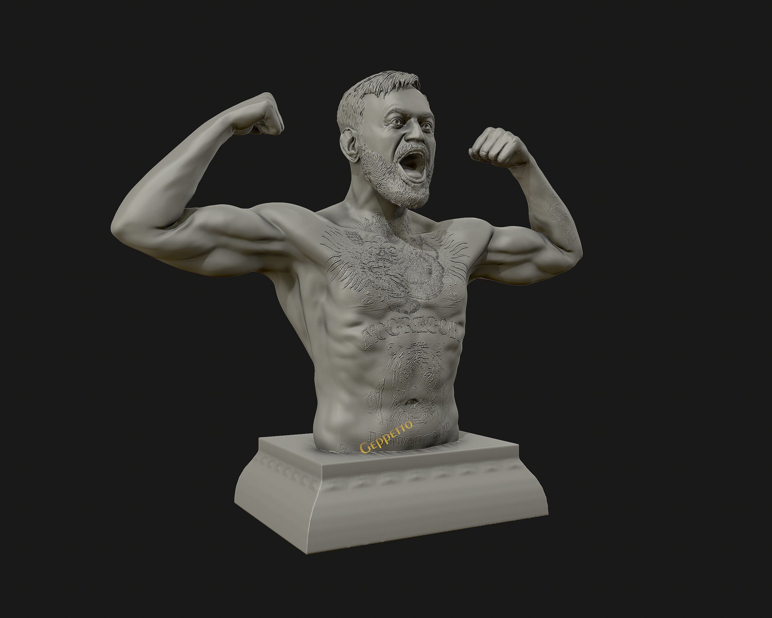 Conor McGregor 3D Sculpture the Notoriousmma 3D print model_20