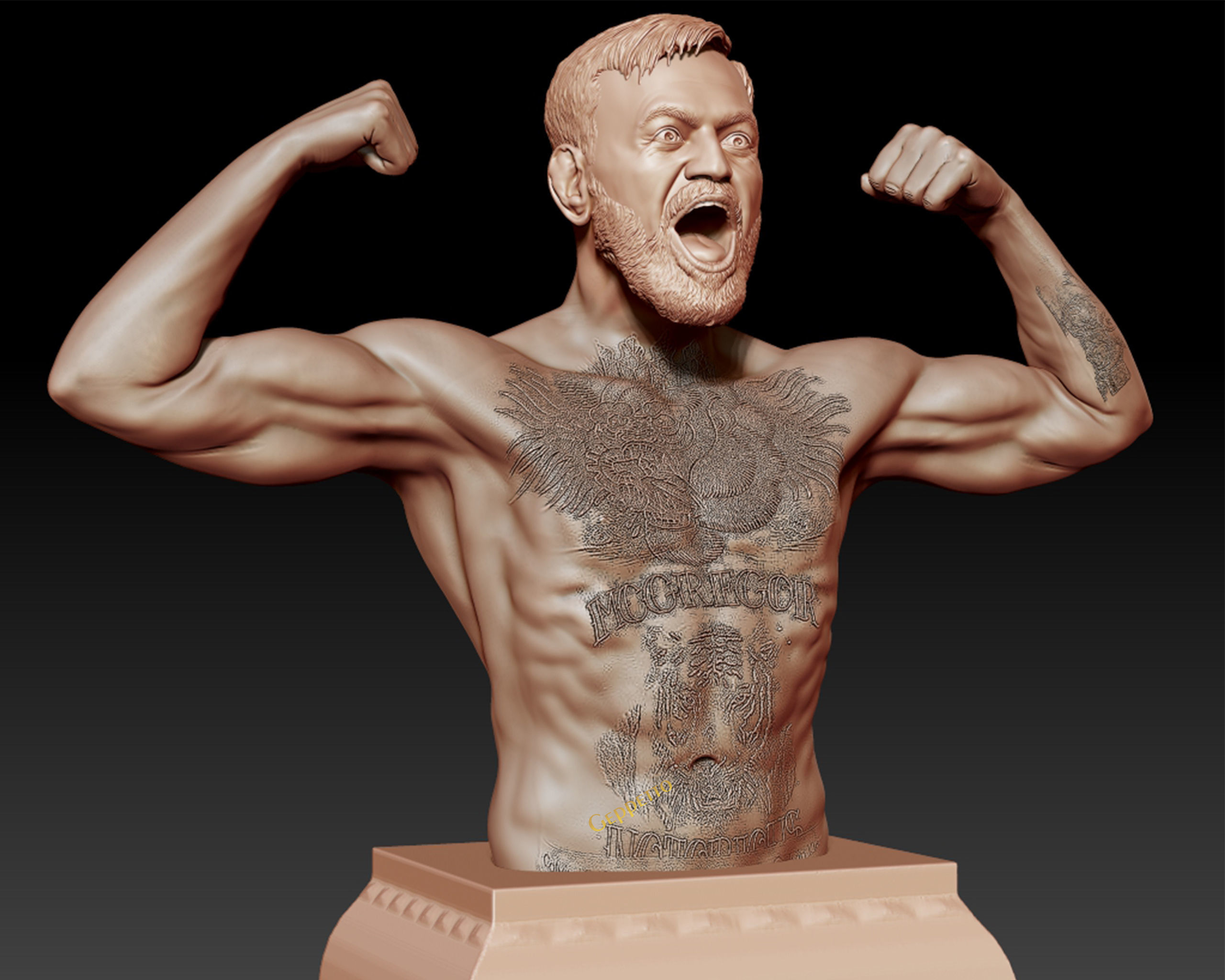 Conor McGregor 3D Sculpture the Notoriousmma 3D print model_2