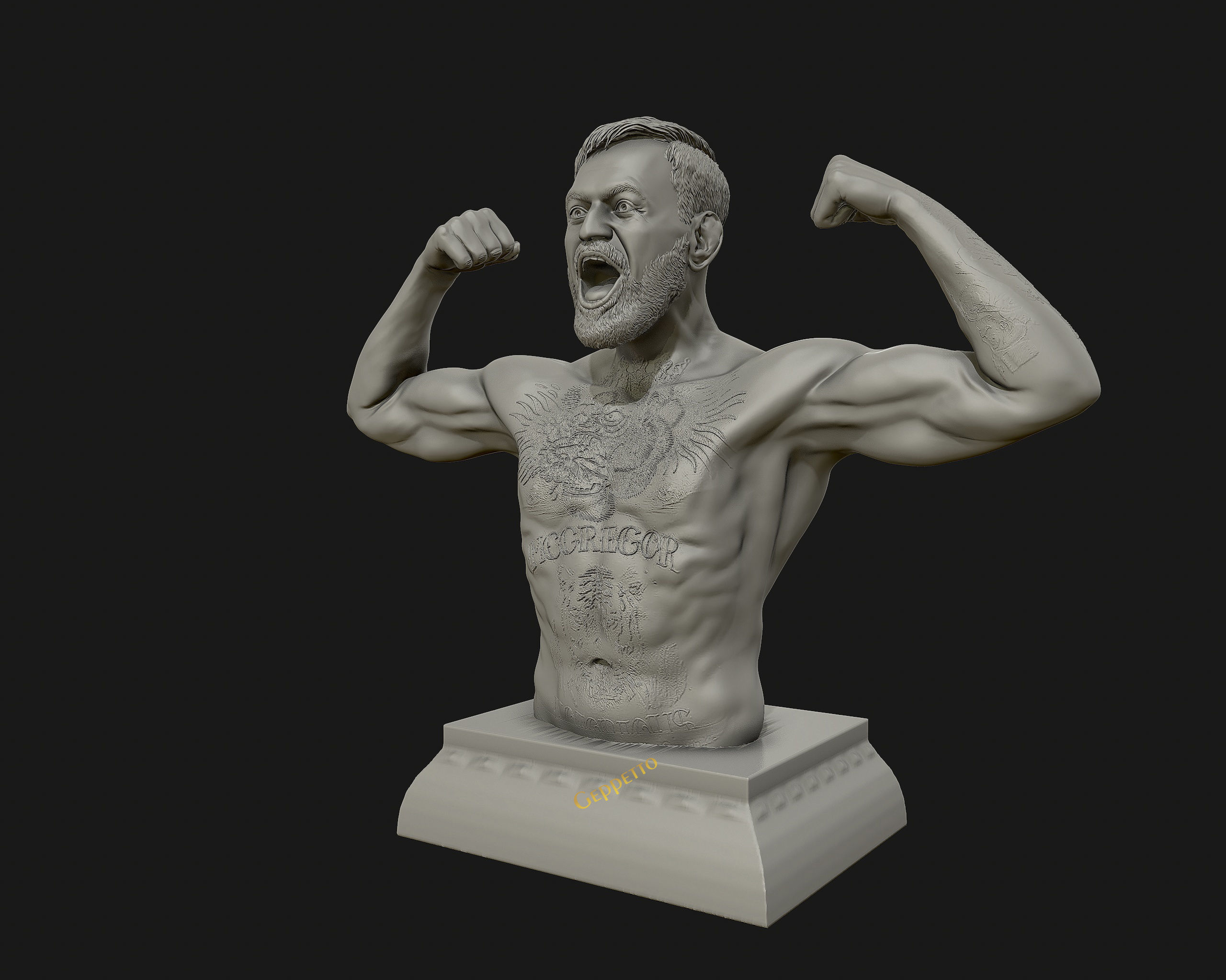 Conor McGregor 3D Sculpture the Notoriousmma 3D print model_12