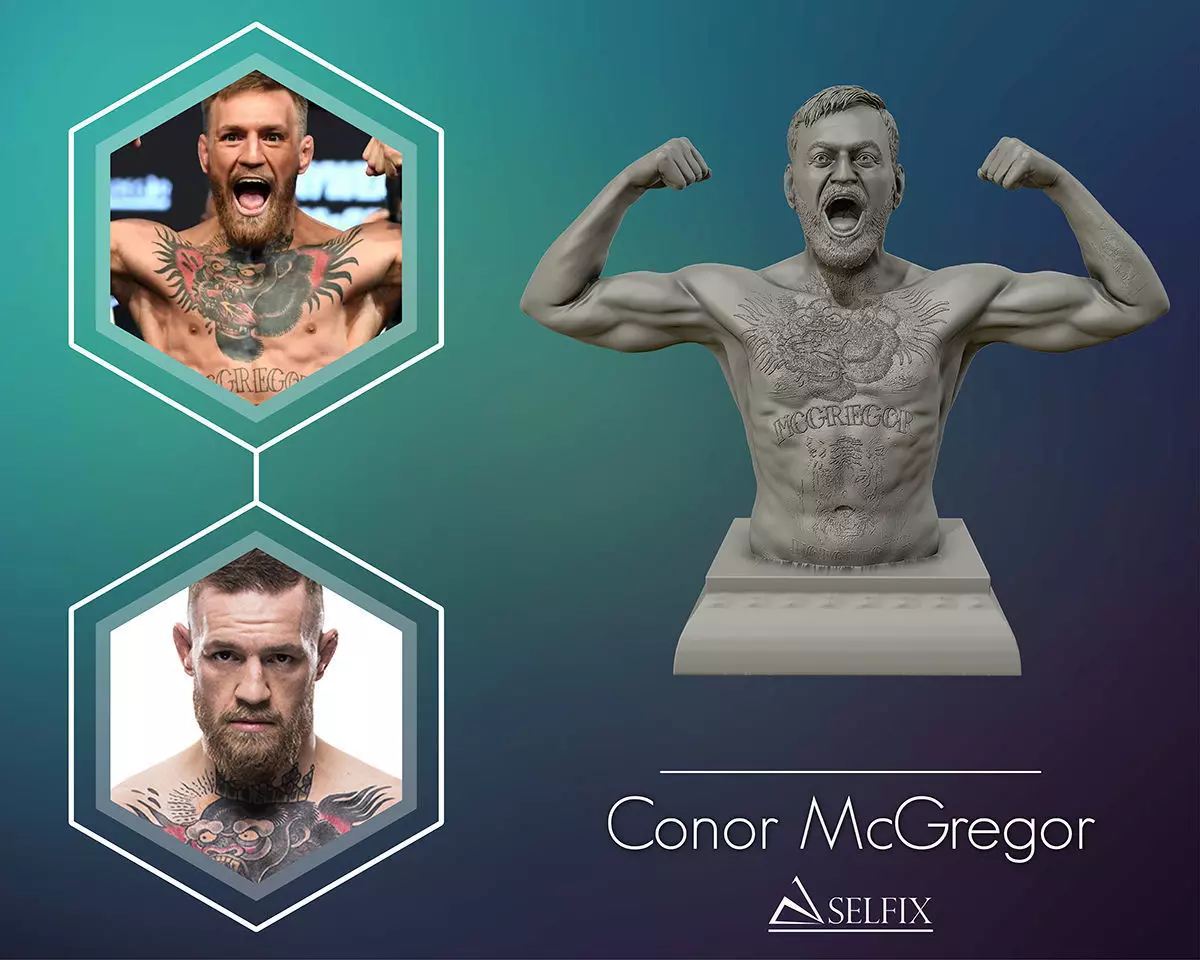 Conor McGregor 3D Sculpture the Notoriousmma 3D print model_0