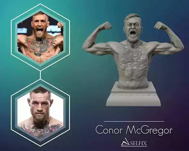 Conor McGregor 3D Sculpture the Notoriousmma 3D print model
