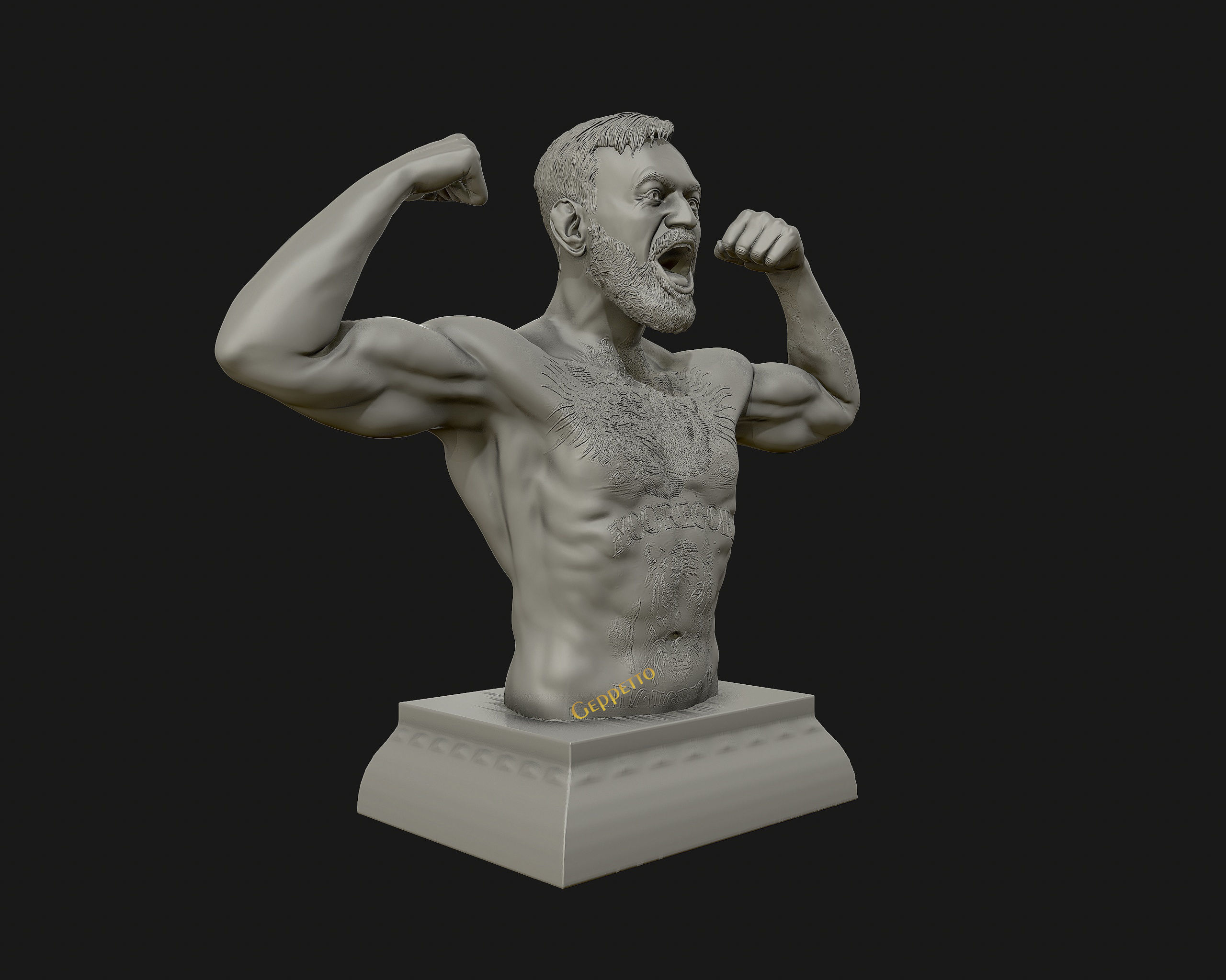 Conor McGregor 3D Sculpture the Notoriousmma 3D print model_19