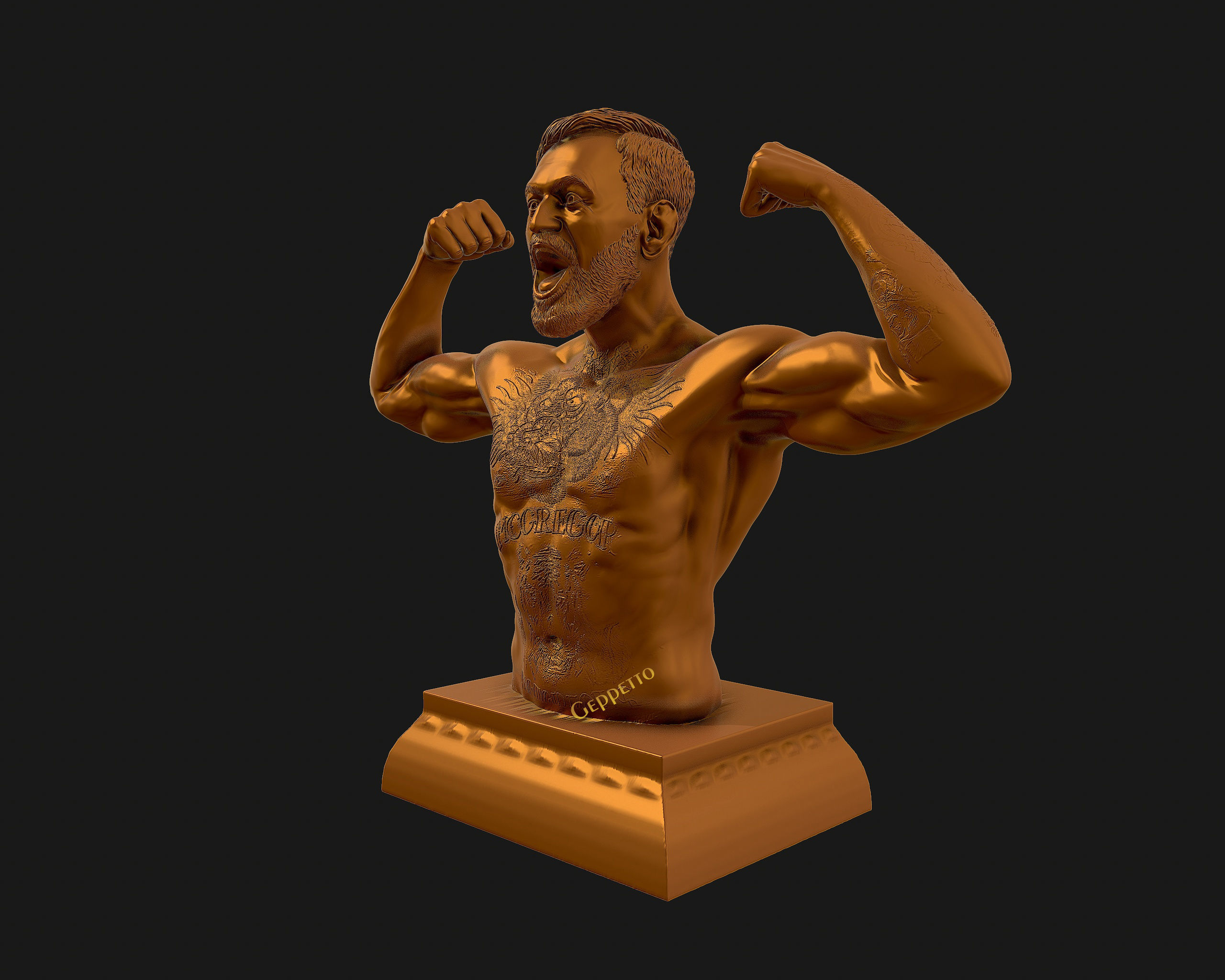 Conor McGregor 3D Sculpture the Notoriousmma 3D print model_32