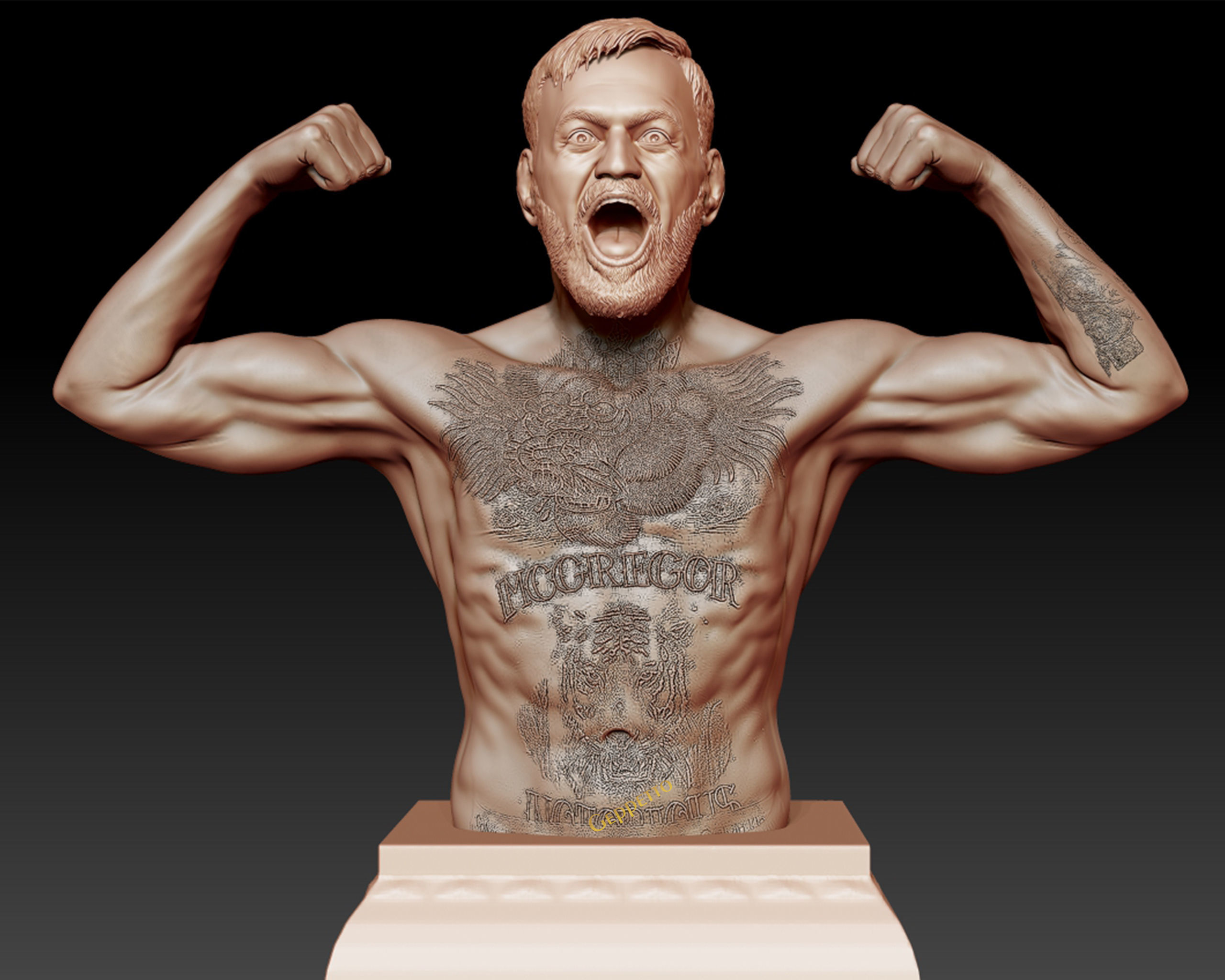 Conor McGregor 3D Sculpture the Notoriousmma 3D print model_1