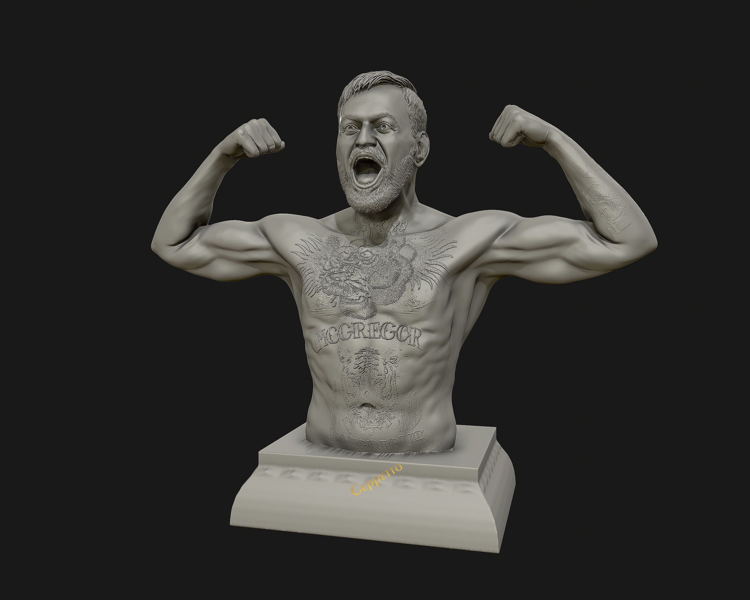 Conor McGregor 3D Sculpture the Notoriousmma 3D print model_11