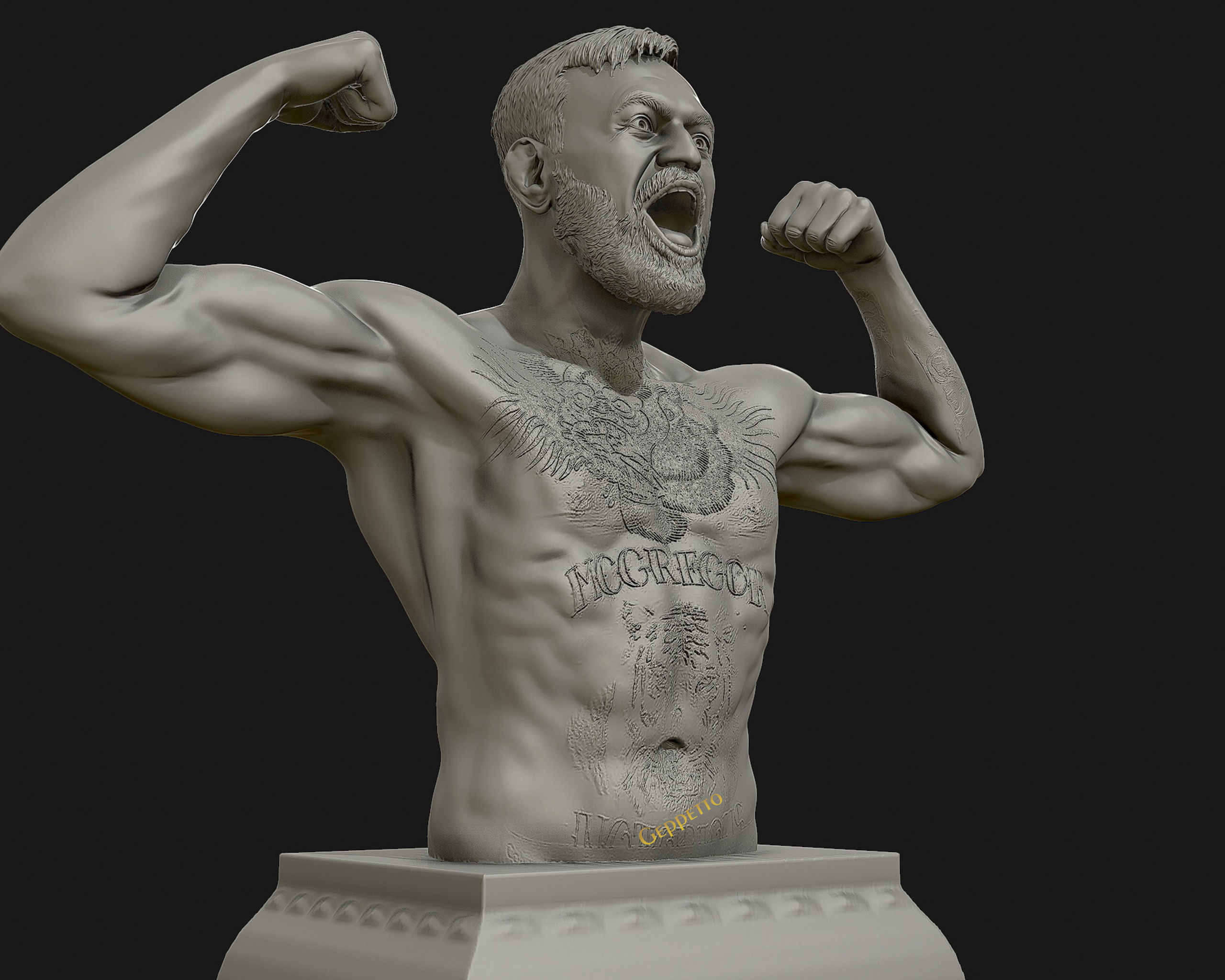 Conor McGregor 3D Sculpture the Notoriousmma 3D print model_6