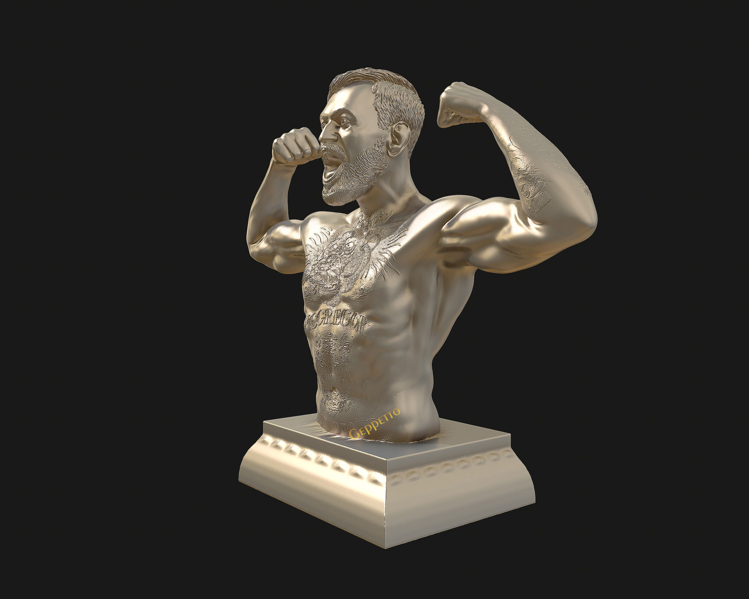 Conor McGregor 3D Sculpture the Notoriousmma 3D print model_26
