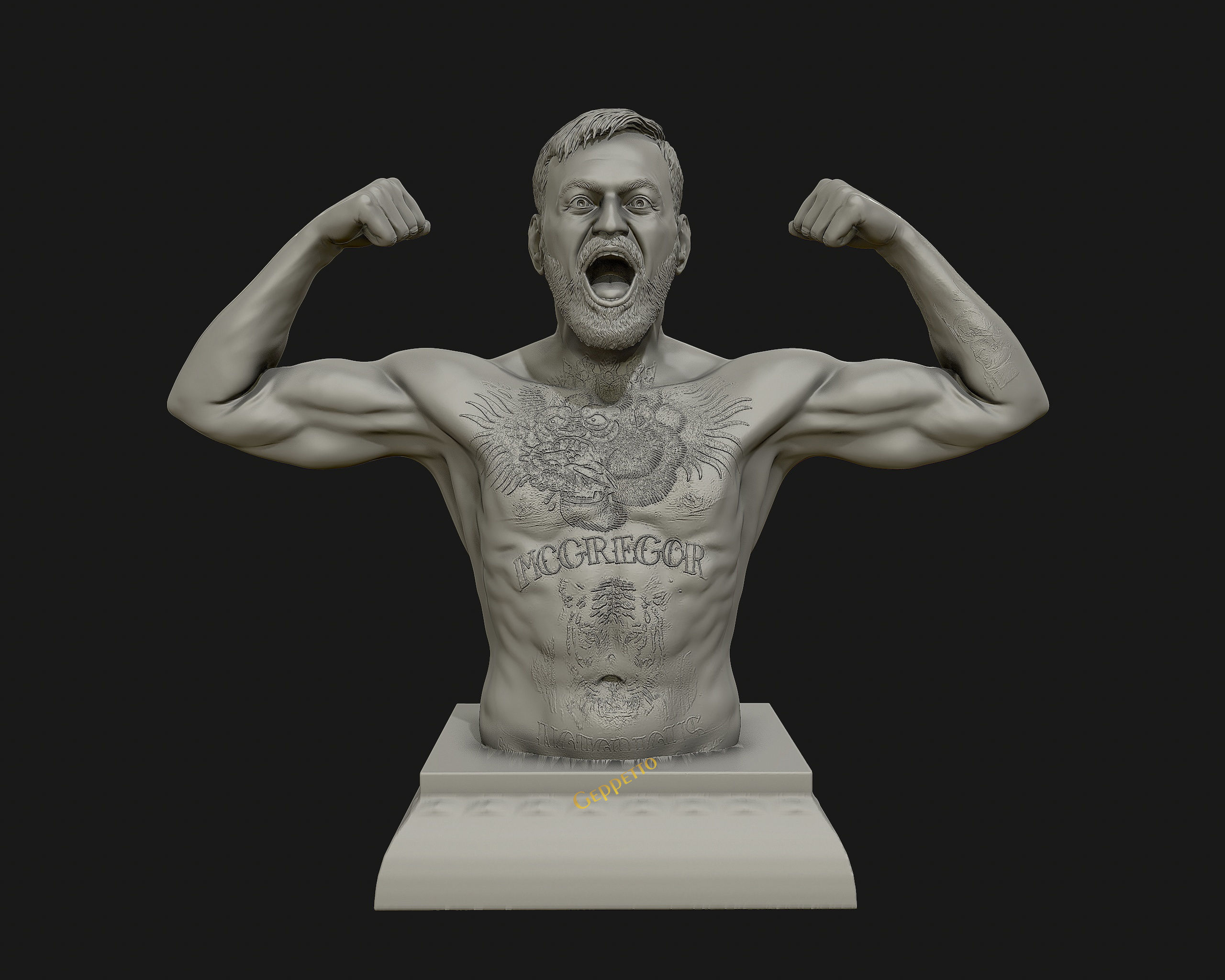 Conor McGregor 3D Sculpture the Notoriousmma 3D print model_10
