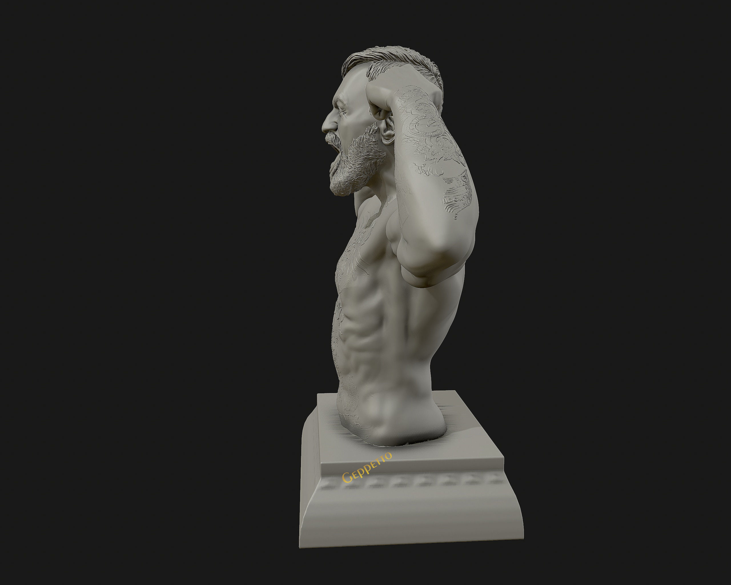 Conor McGregor 3D Sculpture the Notoriousmma 3D print model_15
