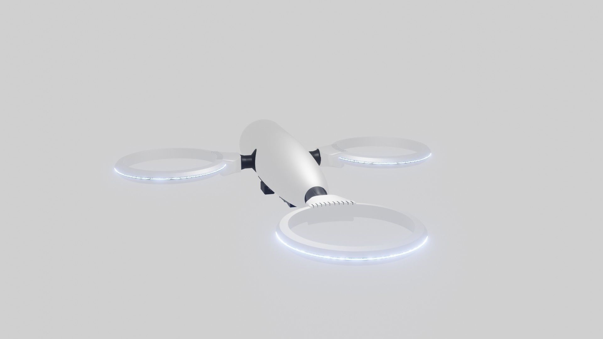 Snowflake drone sci-fi 3D model_3