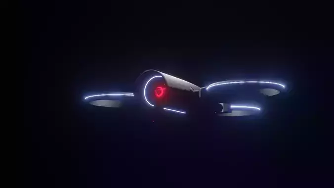 Snowflake drone sci-fi 3D model