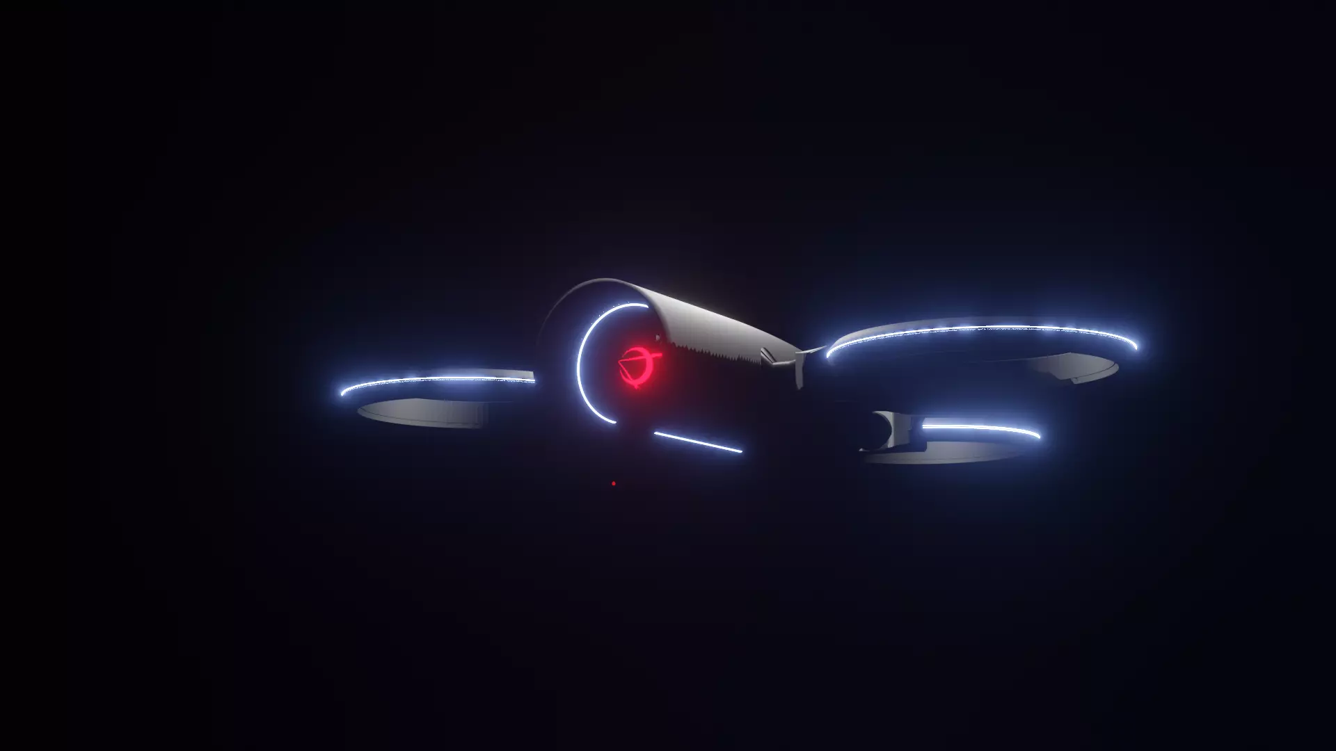 Snowflake drone sci-fi 3D model_0