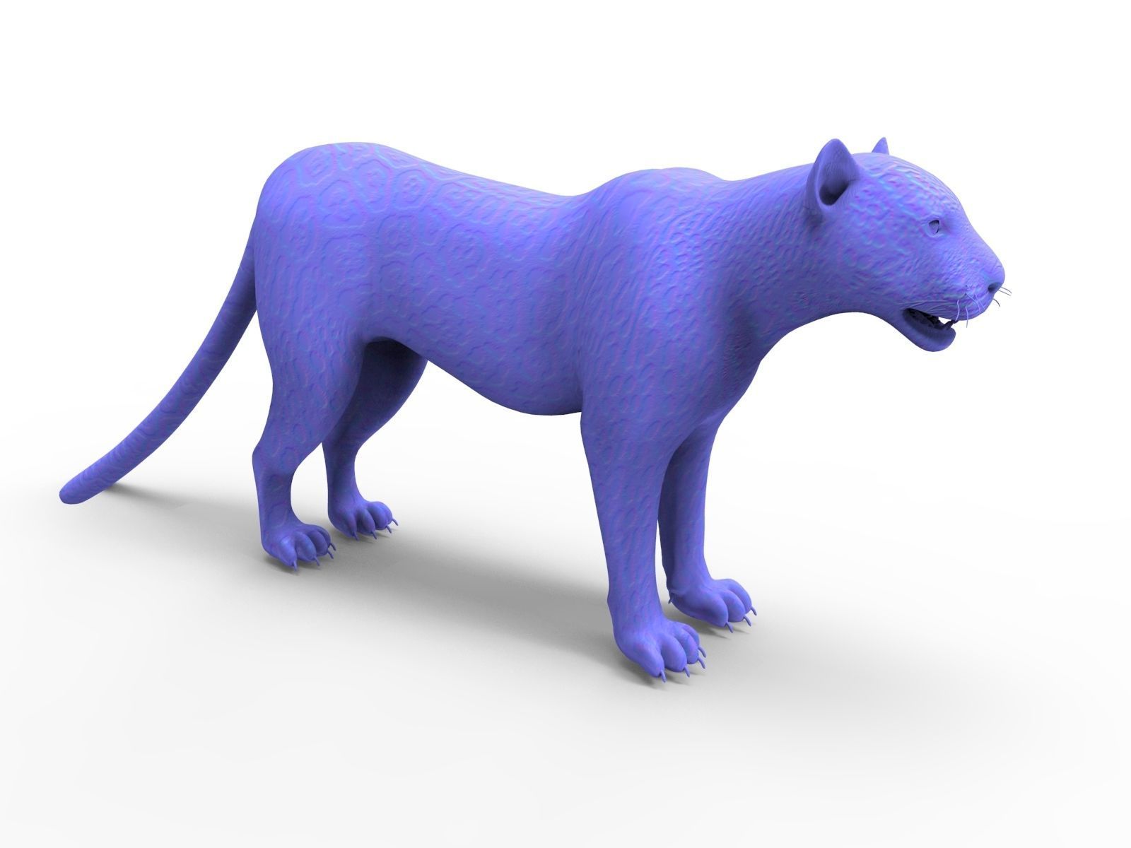 Rigged And Animated Leopard Low-poly 3D model_21