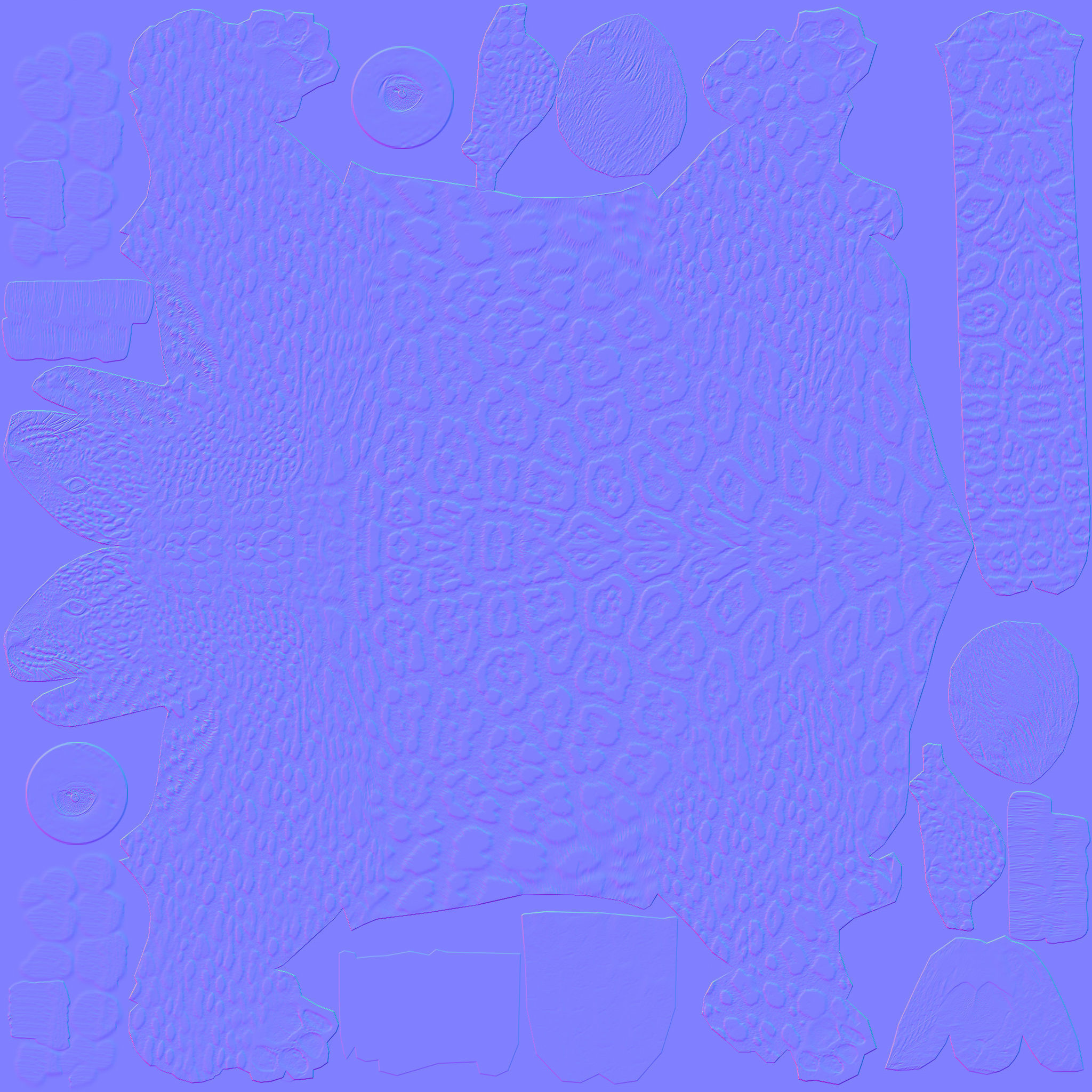 Rigged And Animated Leopard Low-poly 3D model_28