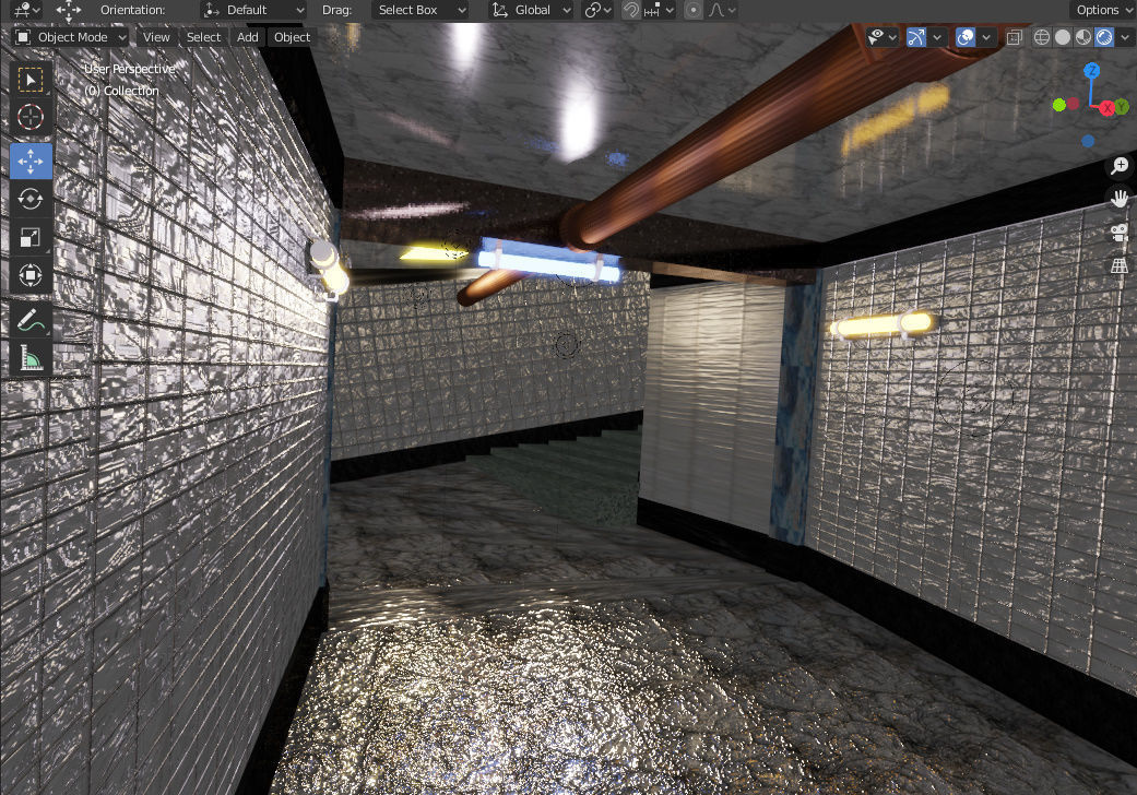 Subway Track sci fi Graphical  Low-poly 3D model_6