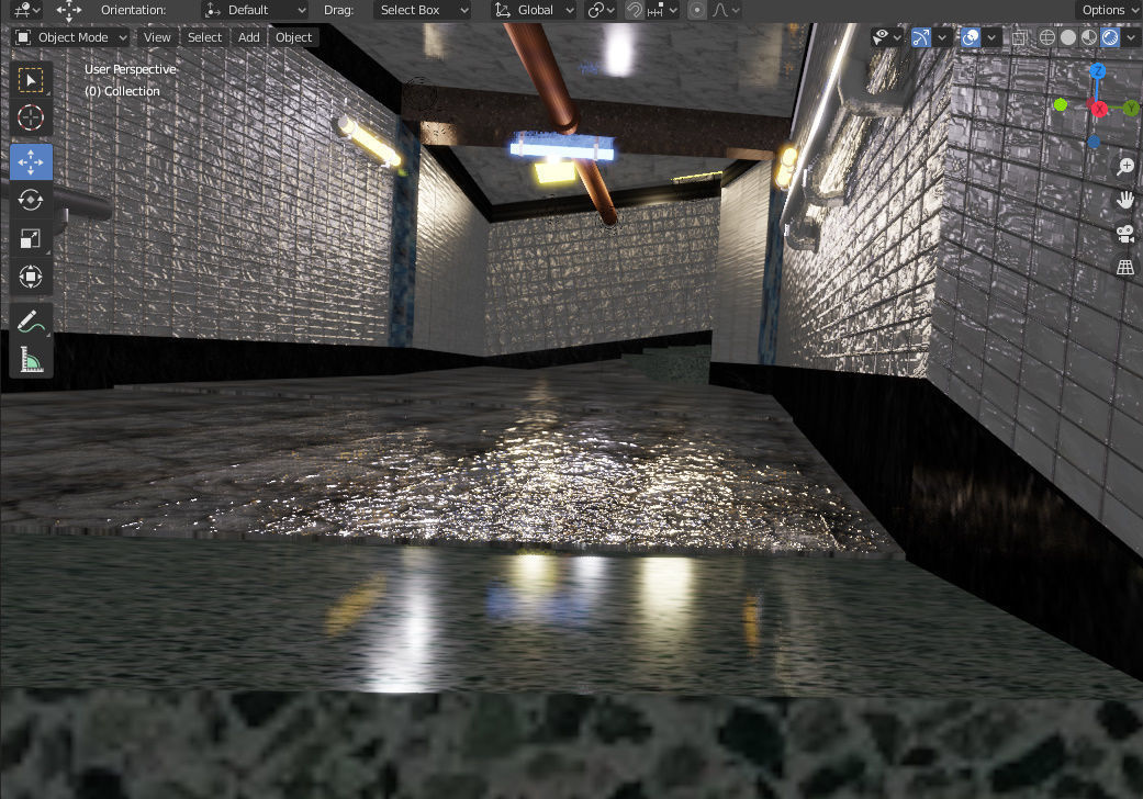 Subway Track sci fi Graphical  Low-poly 3D model_3