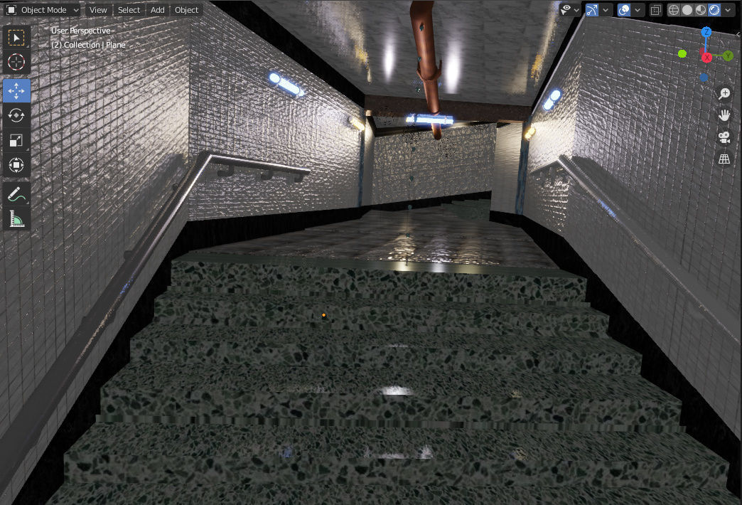 Subway Track sci fi Graphical  Low-poly 3D model_5