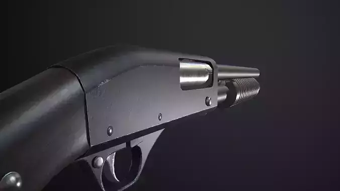 Sawed-off shotgun - Game-ready PBR