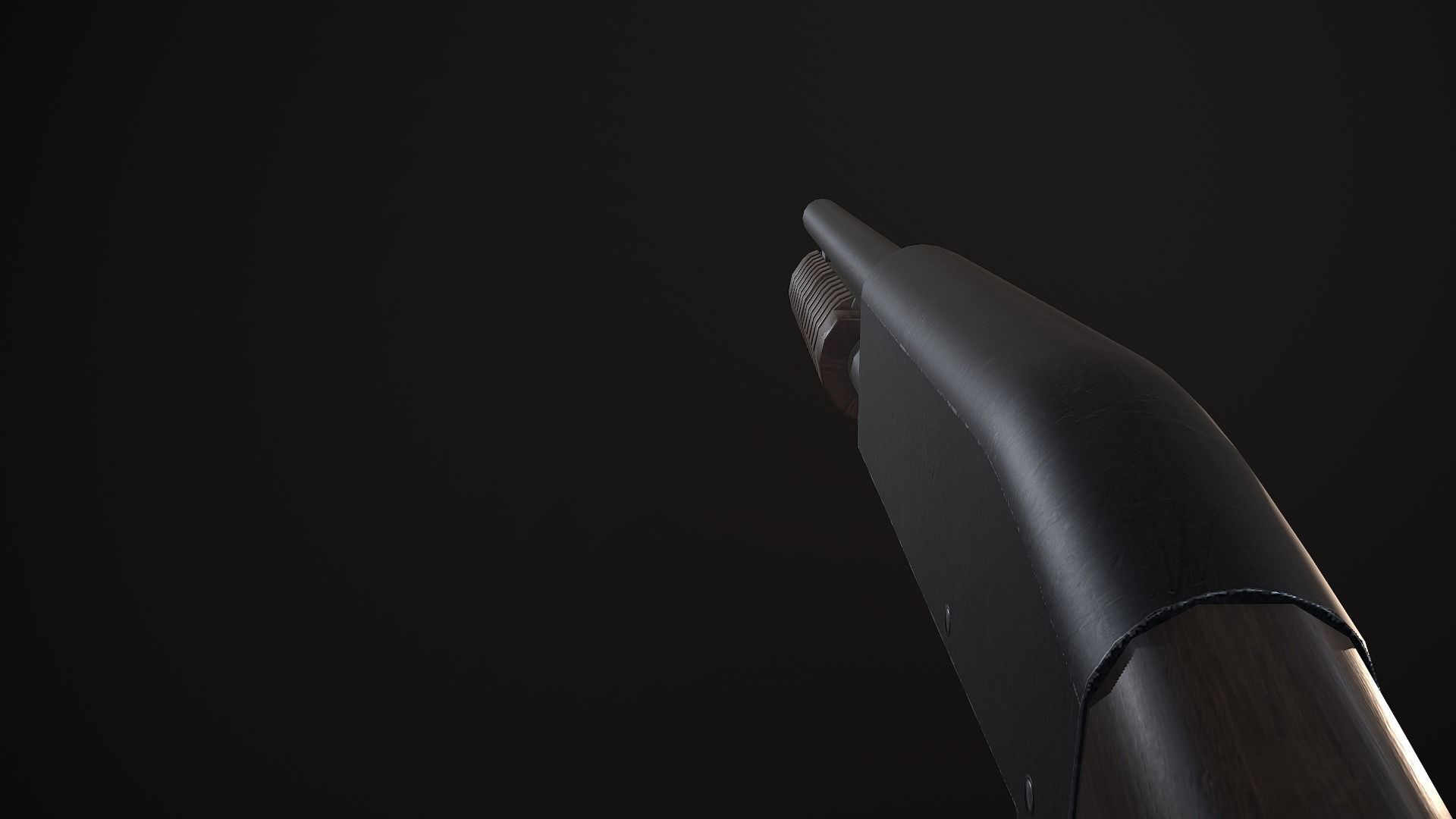 Sawed-off shotgun - Game-ready PBR Low-poly 3D model_5