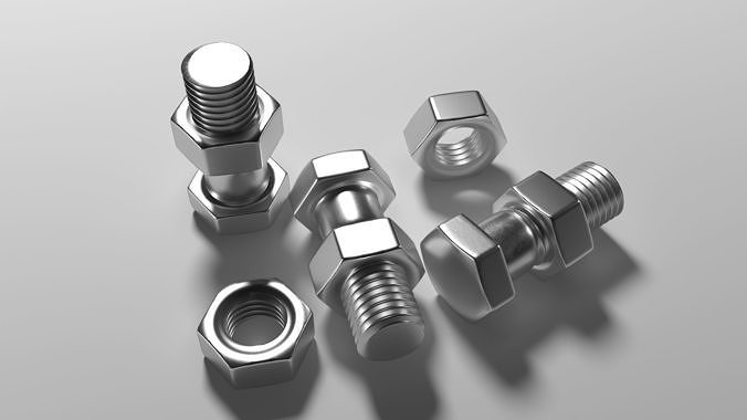 bolt and nut 3D model