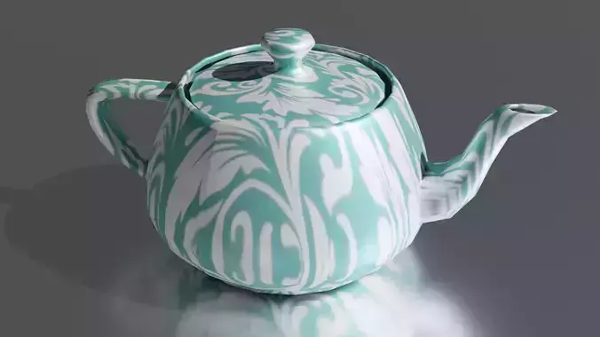 Textured Teapot 3d model