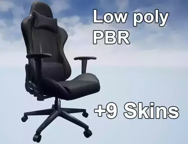 Gaming Chair Low-poly 3D model