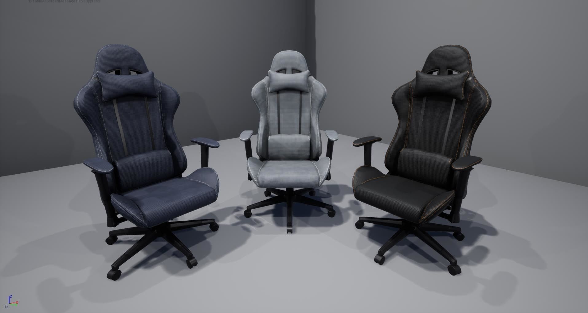 Gaming Chair Low-poly 3D model_9