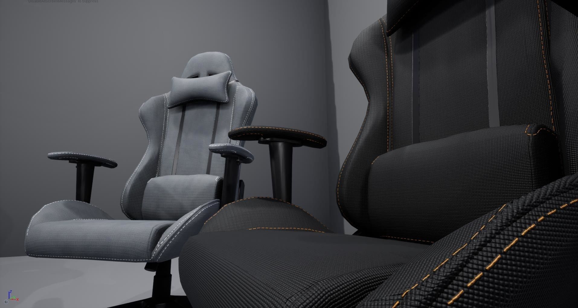 Gaming Chair Low-poly 3D model_11