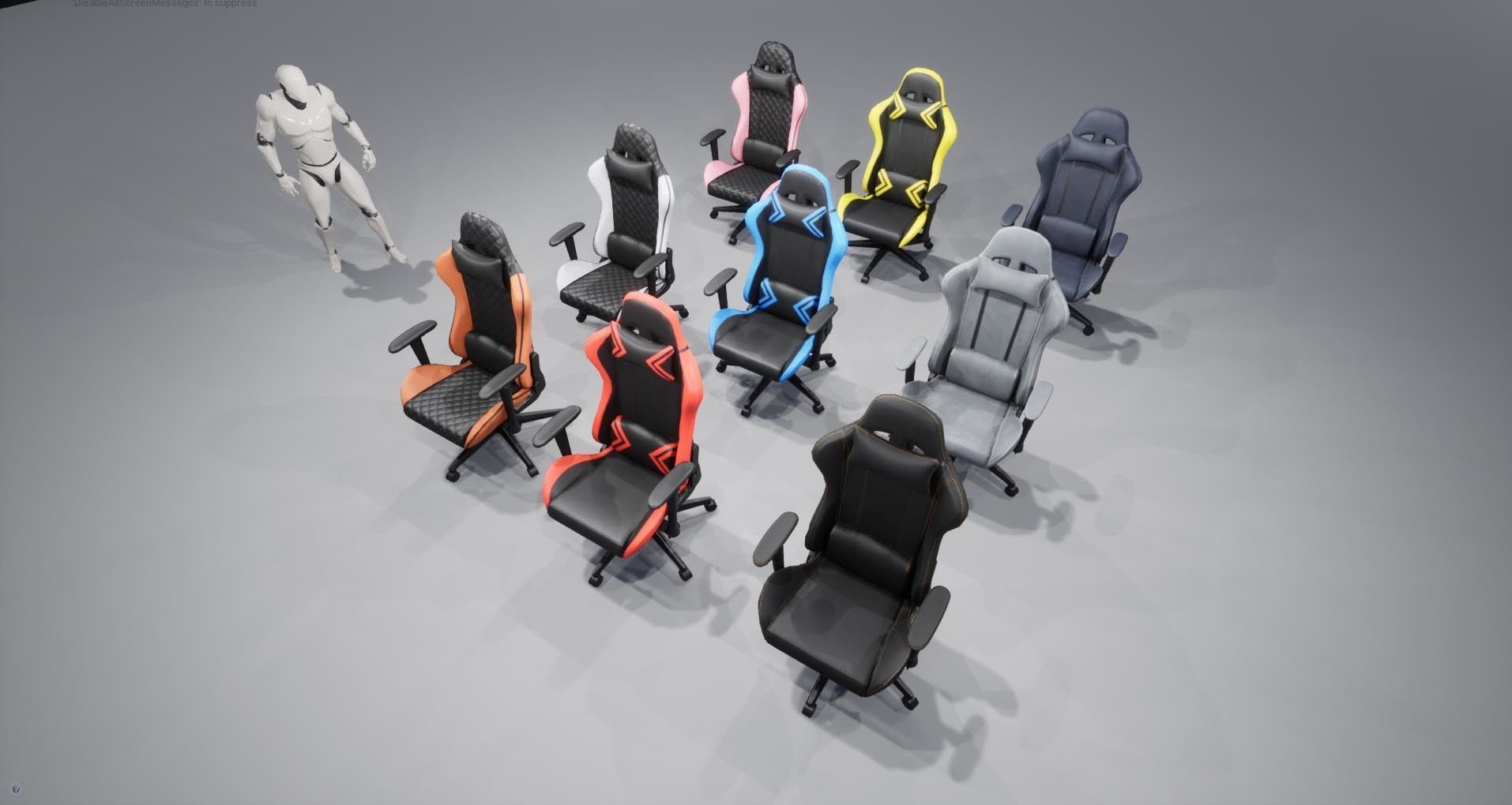 Gaming Chair Low-poly 3D model_1