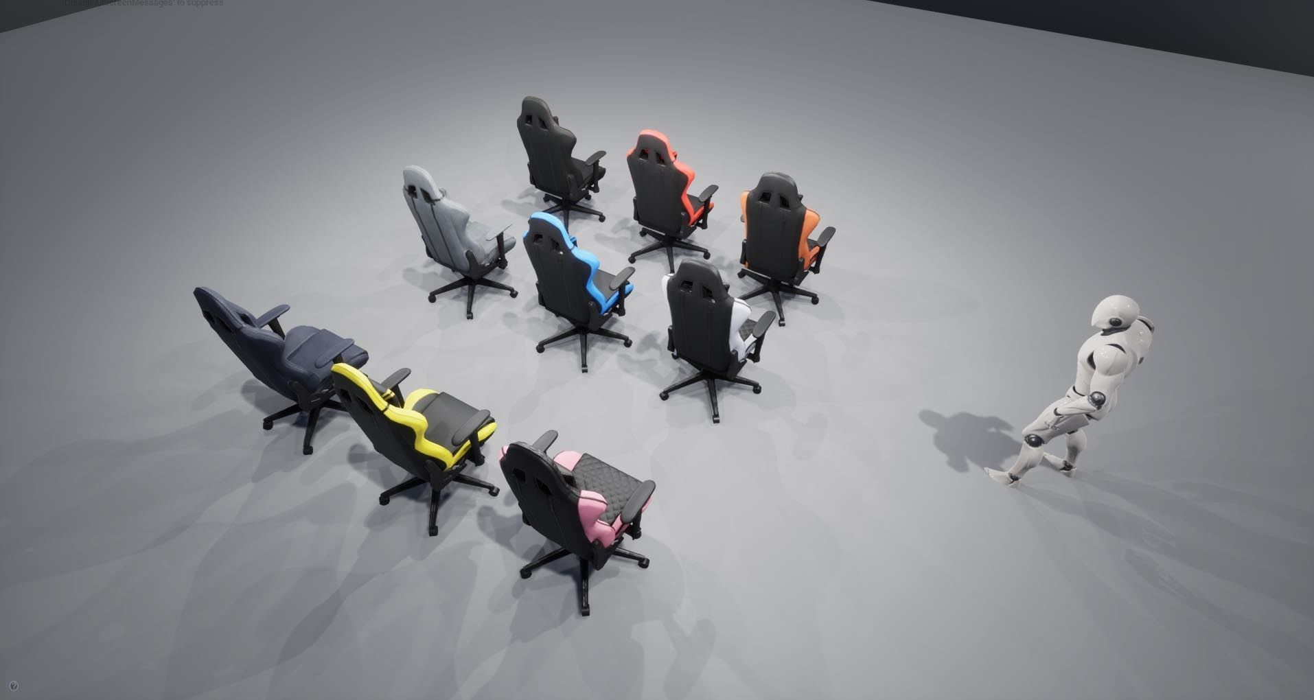 Gaming Chair Low-poly 3D model_5