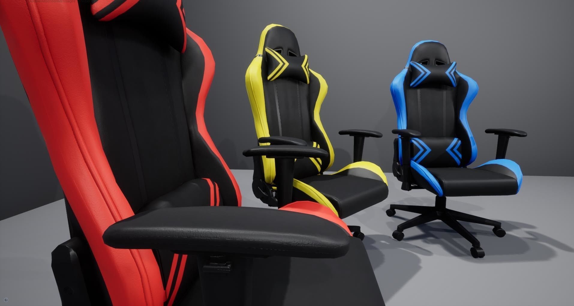 Gaming Chair Low-poly 3D model_7