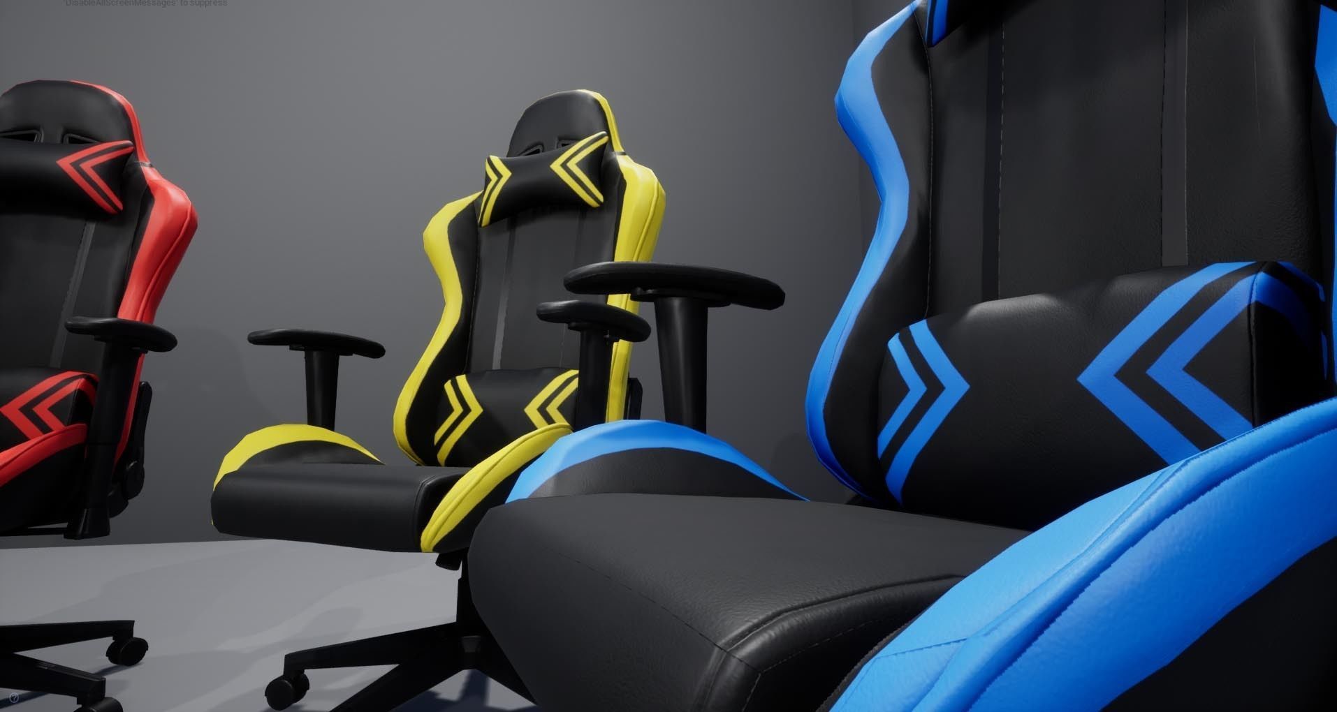 Gaming Chair Low-poly 3D model_8