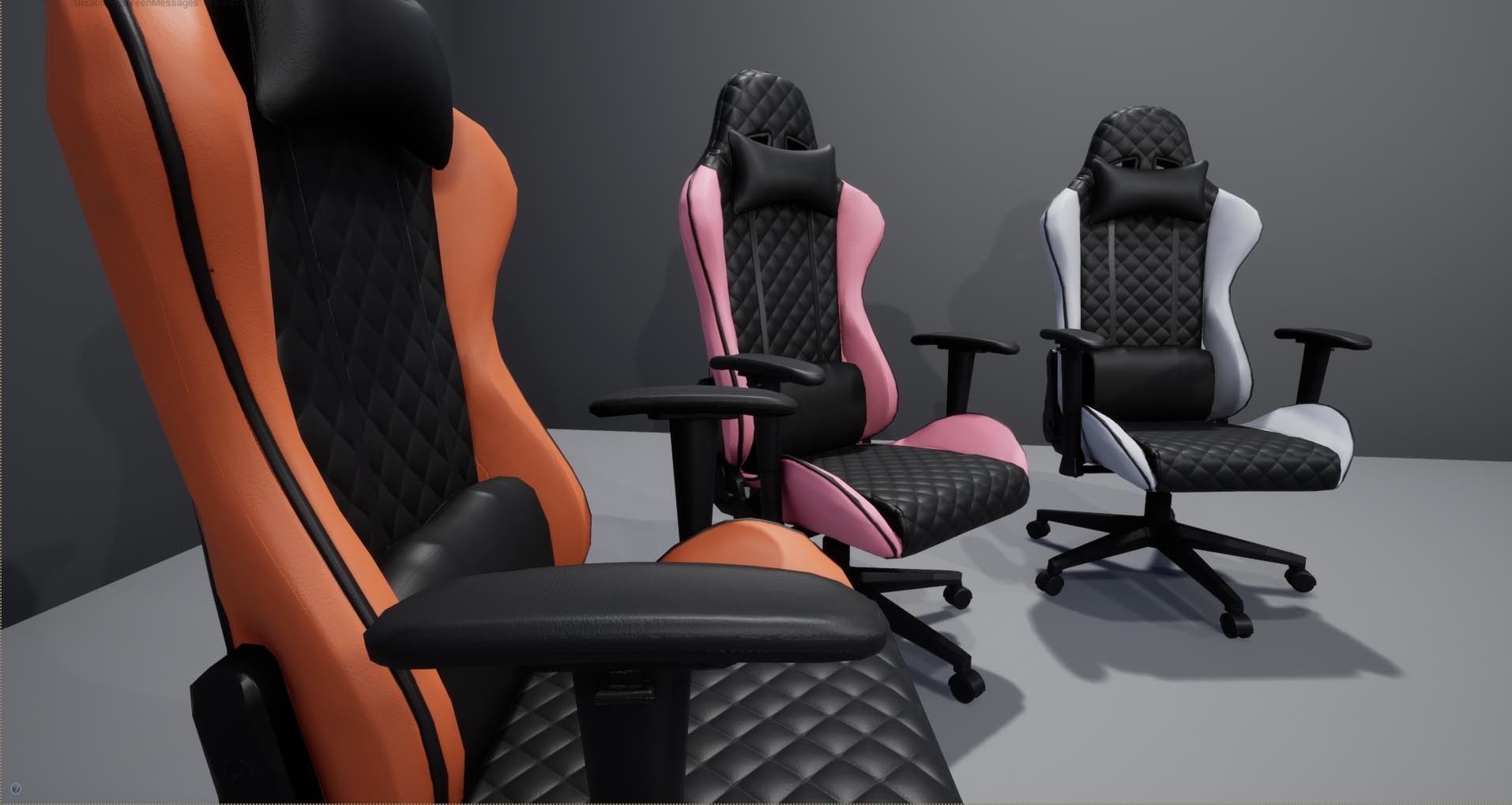 Gaming Chair Low-poly 3D model_13