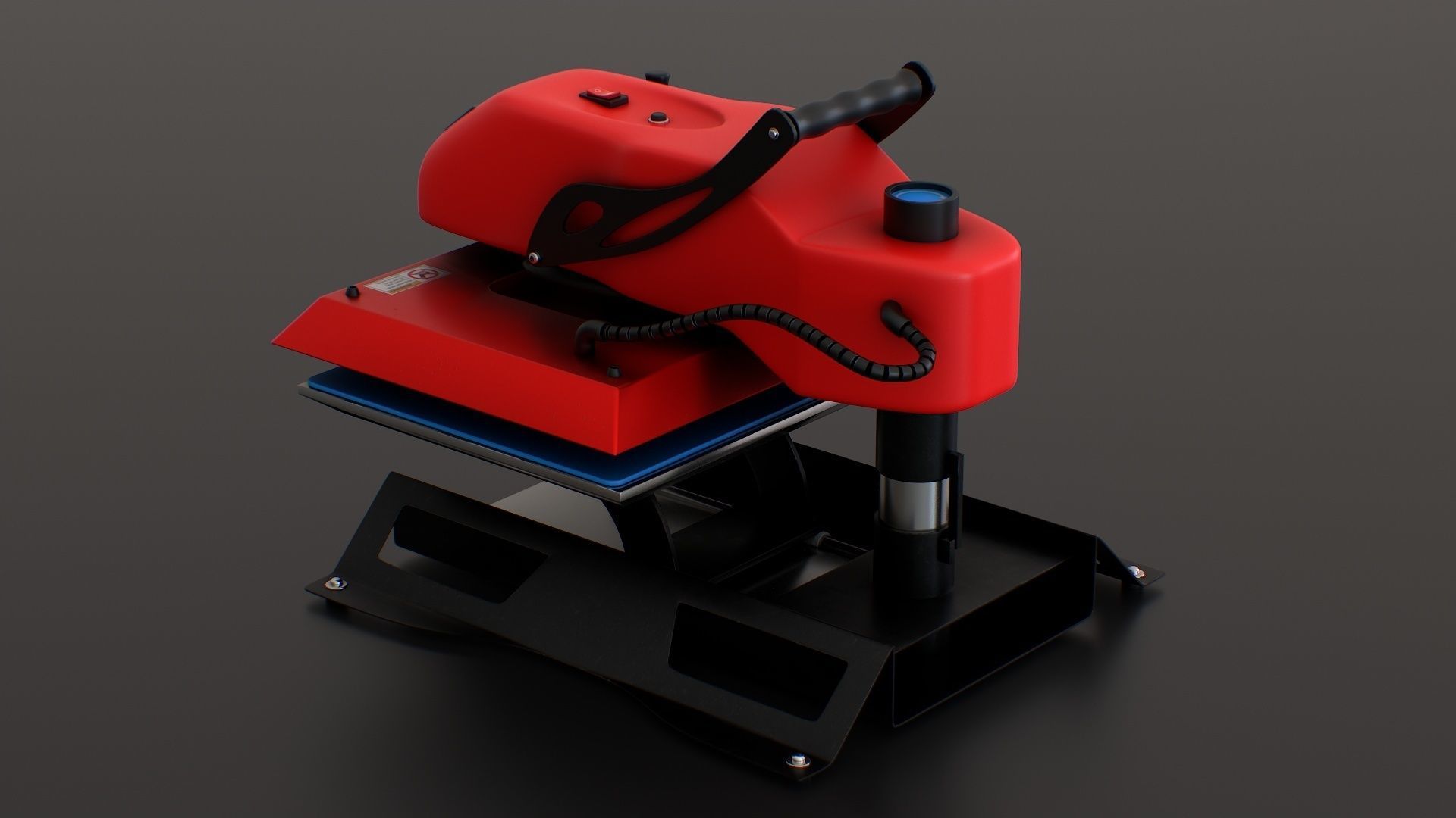 ST 4050H  Sublimation T Shirt Heat Press Machine - Flat Bed Iron Low-poly 3D model_5