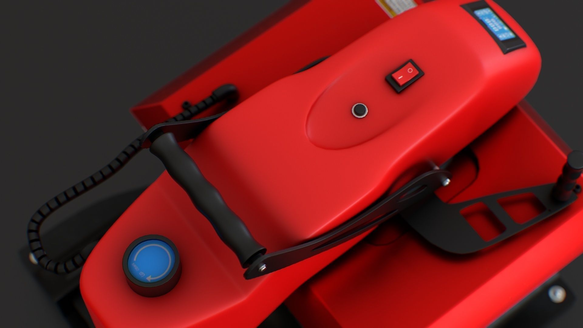 ST 4050H  Sublimation T Shirt Heat Press Machine - Flat Bed Iron Low-poly 3D model_17