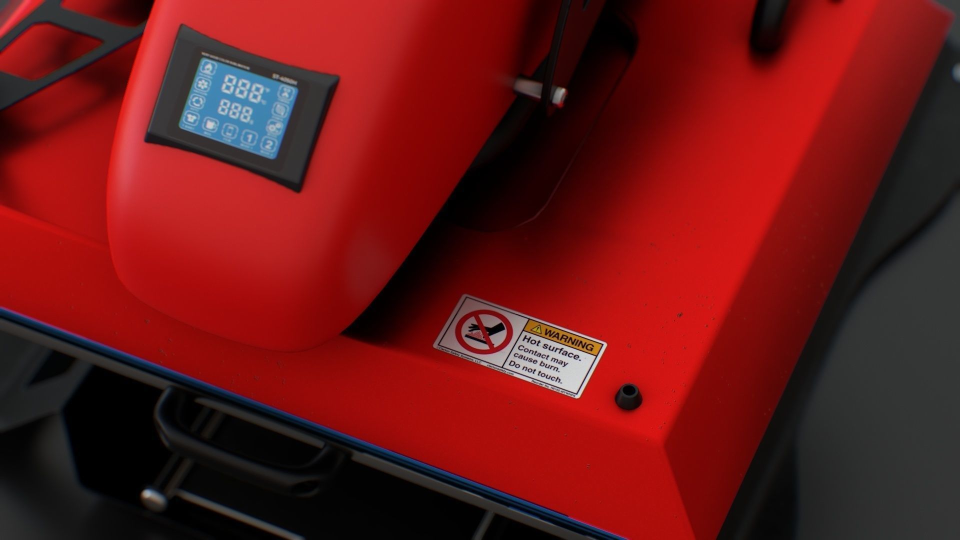 ST 4050H  Sublimation T Shirt Heat Press Machine - Flat Bed Iron Low-poly 3D model_20