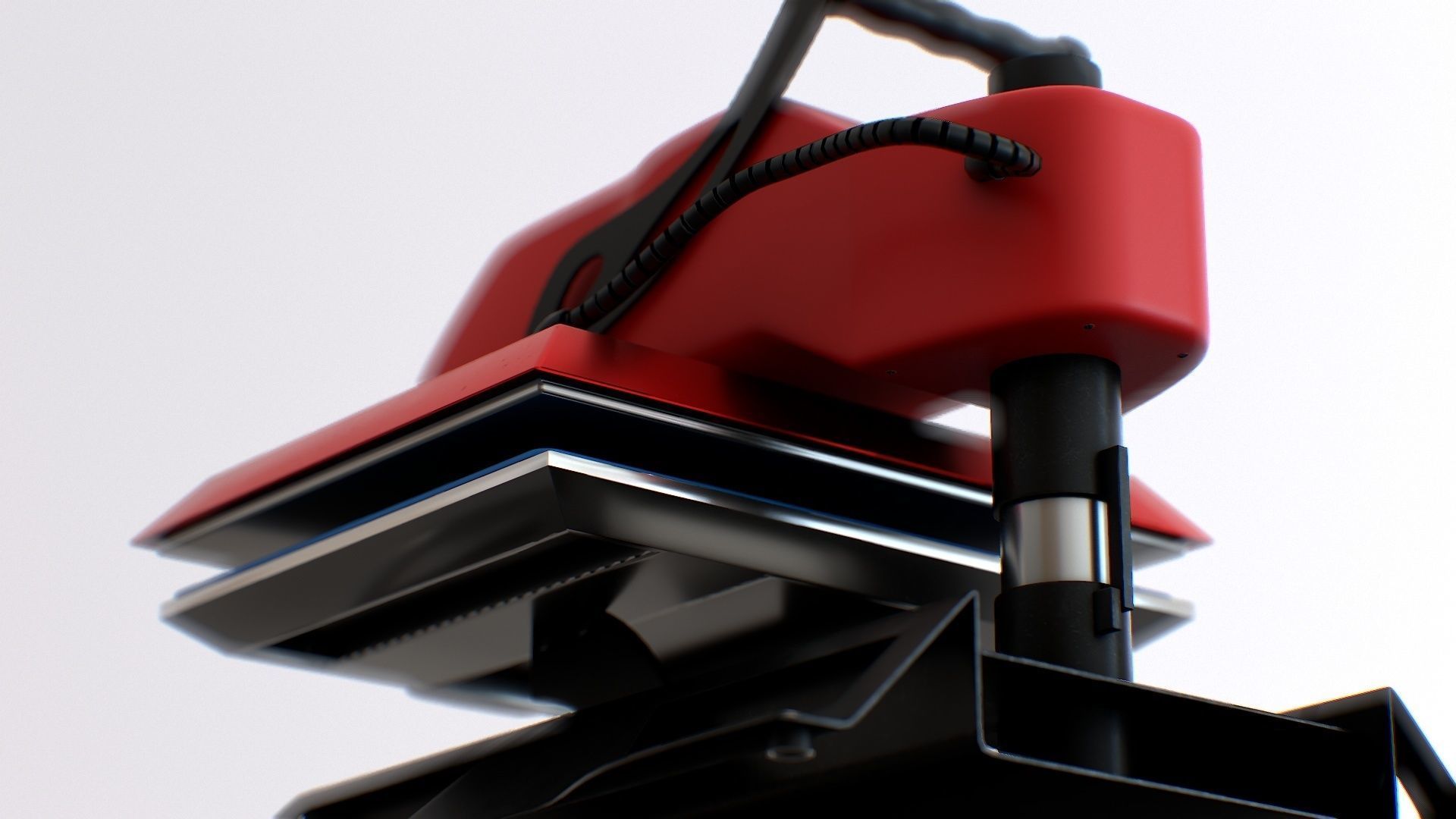 ST 4050H  Sublimation T Shirt Heat Press Machine - Flat Bed Iron Low-poly 3D model_18