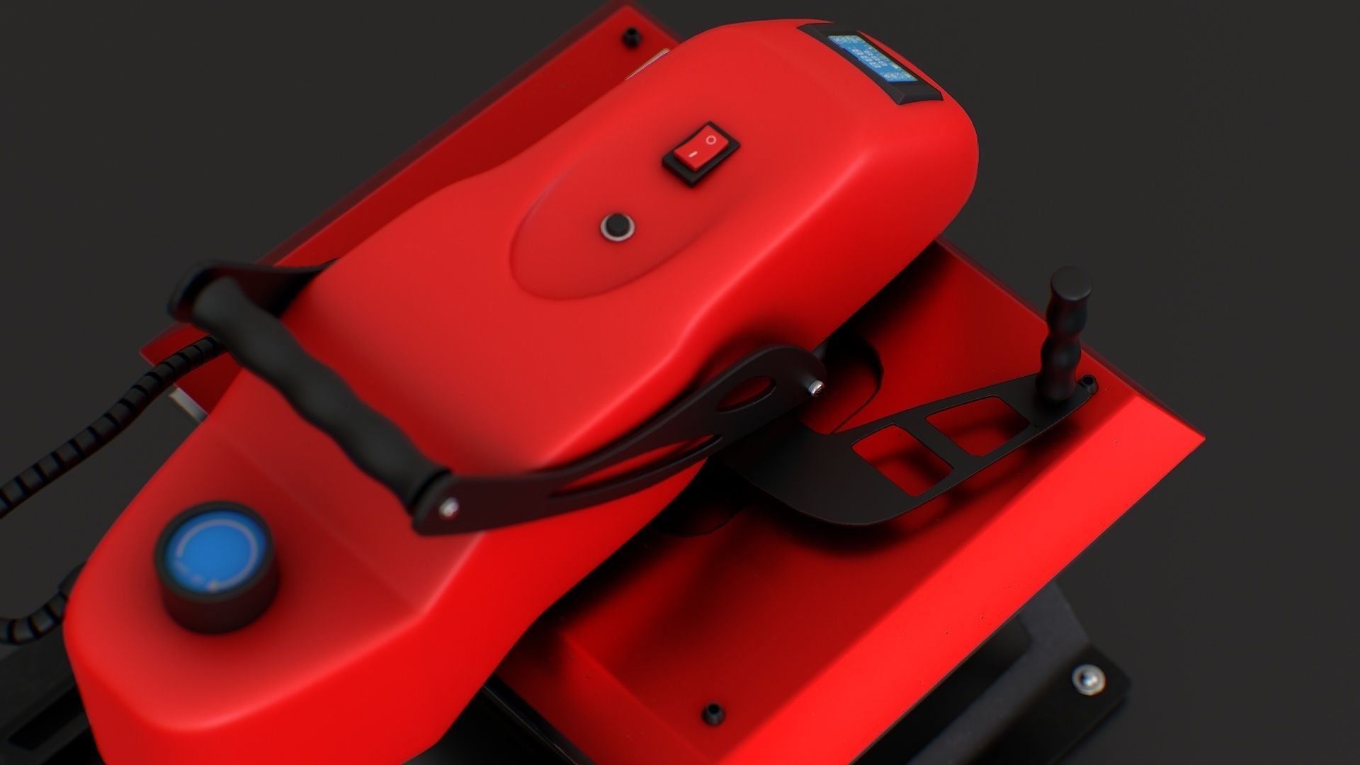 ST 4050H  Sublimation T Shirt Heat Press Machine - Flat Bed Iron Low-poly 3D model_23