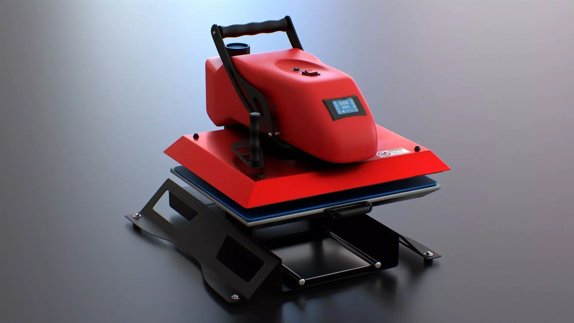 ST 4050H  Sublimation T Shirt Heat Press Machine - Flat Bed Iron Low-poly 3D model_0