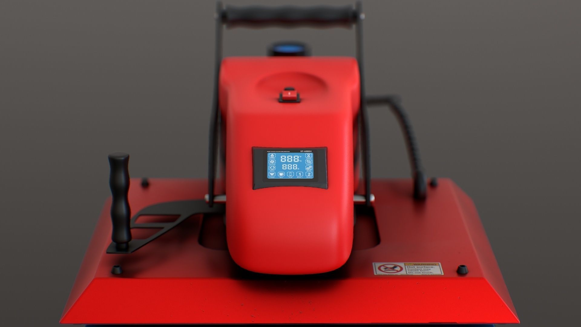 ST 4050H  Sublimation T Shirt Heat Press Machine - Flat Bed Iron Low-poly 3D model_14
