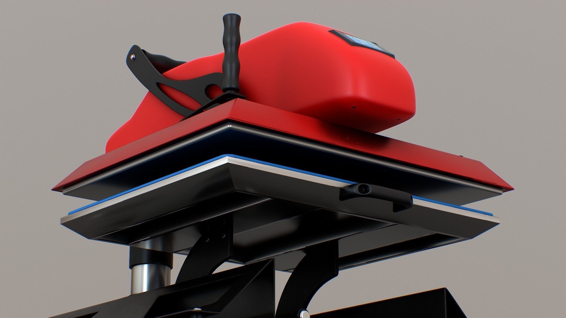 ST 4050H  Sublimation T Shirt Heat Press Machine - Flat Bed Iron Low-poly 3D model_16