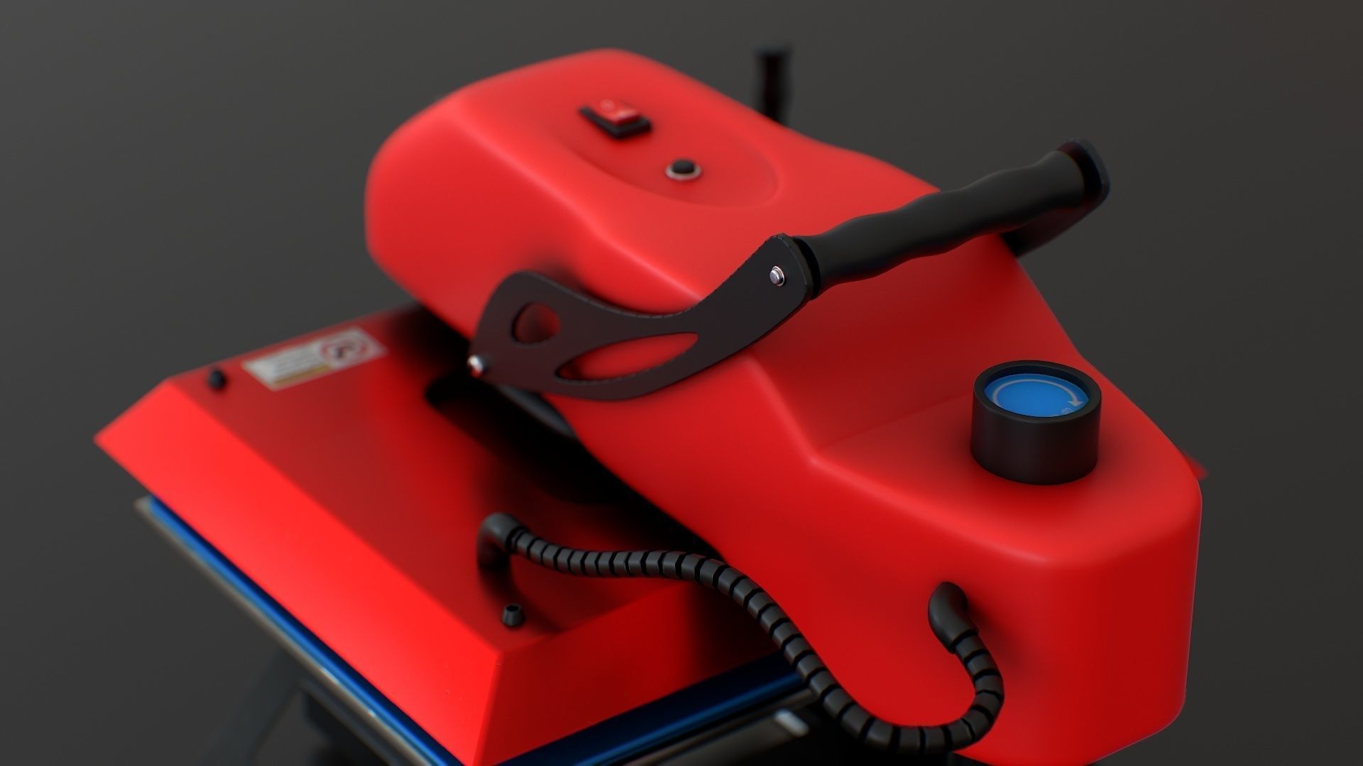 ST 4050H  Sublimation T Shirt Heat Press Machine - Flat Bed Iron Low-poly 3D model_12