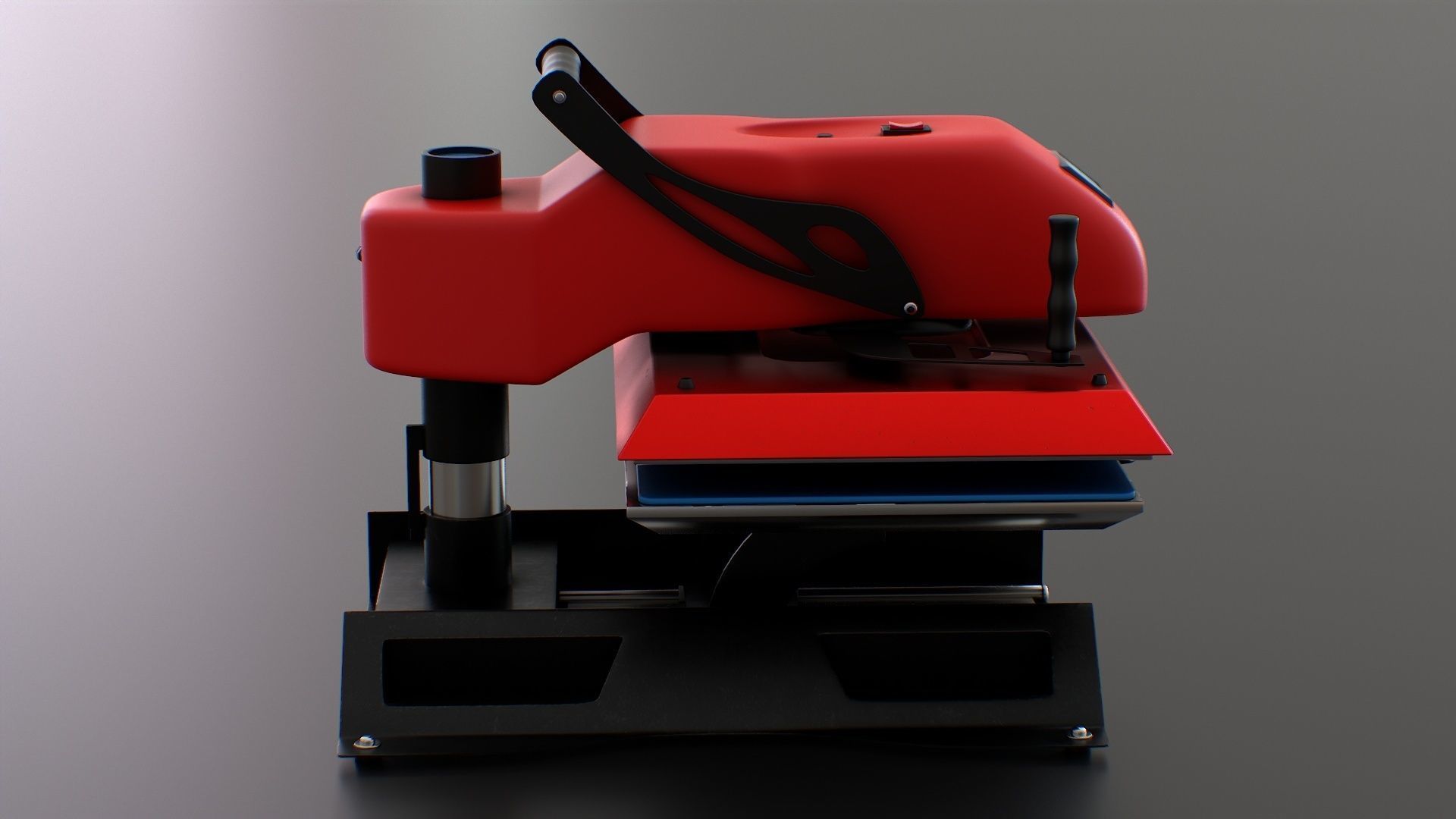 ST 4050H  Sublimation T Shirt Heat Press Machine - Flat Bed Iron Low-poly 3D model_8