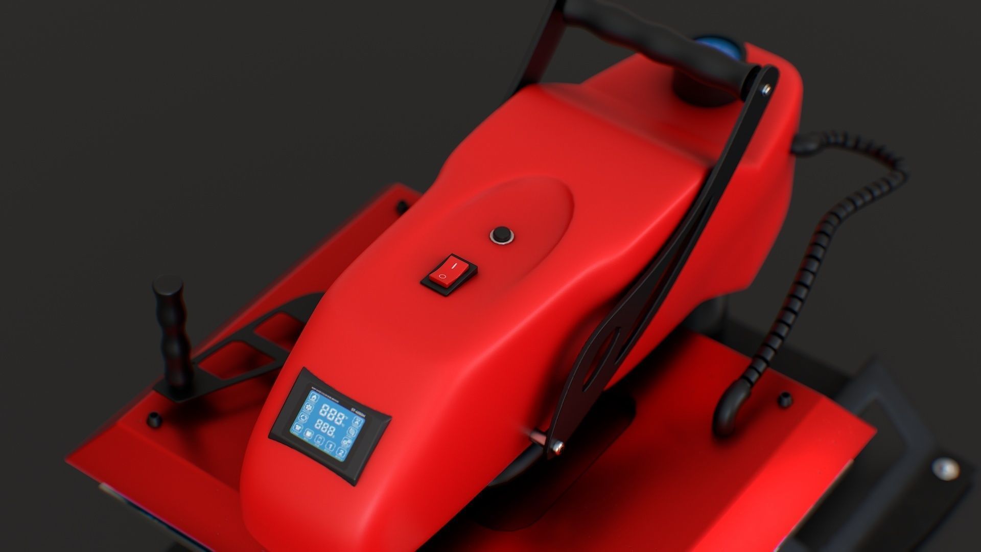 ST 4050H  Sublimation T Shirt Heat Press Machine - Flat Bed Iron Low-poly 3D model_11