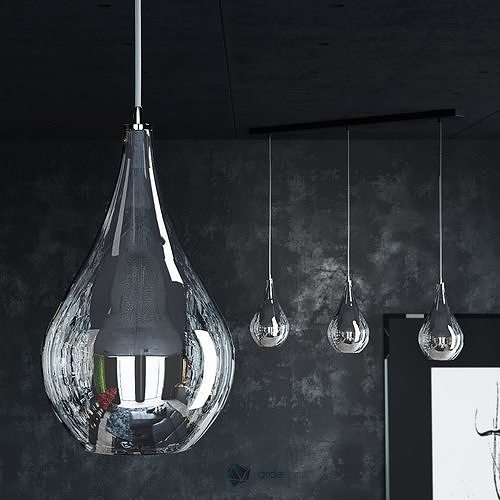 Ceiling track lamp 3D model