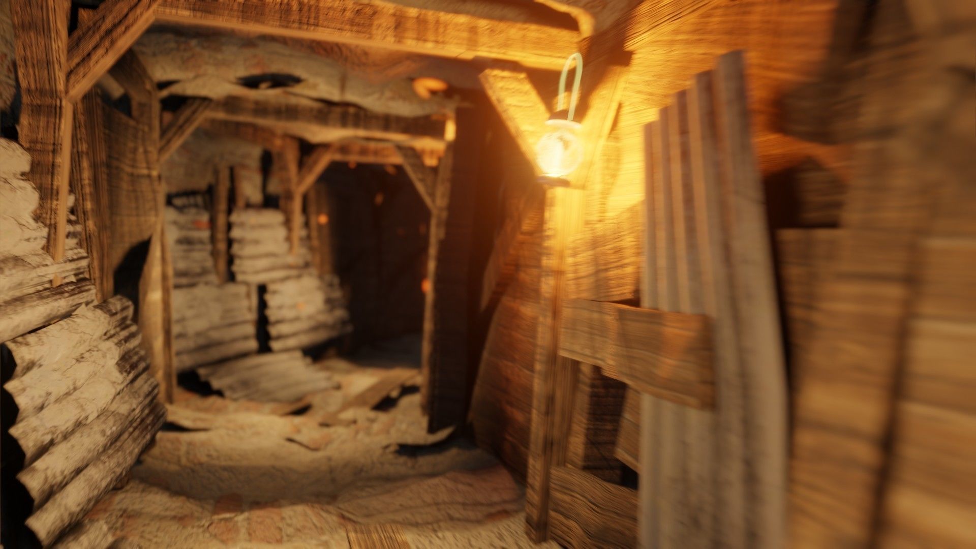 modular mining tunnel or cave with 4k pbr textures Low-poly 3D model_6