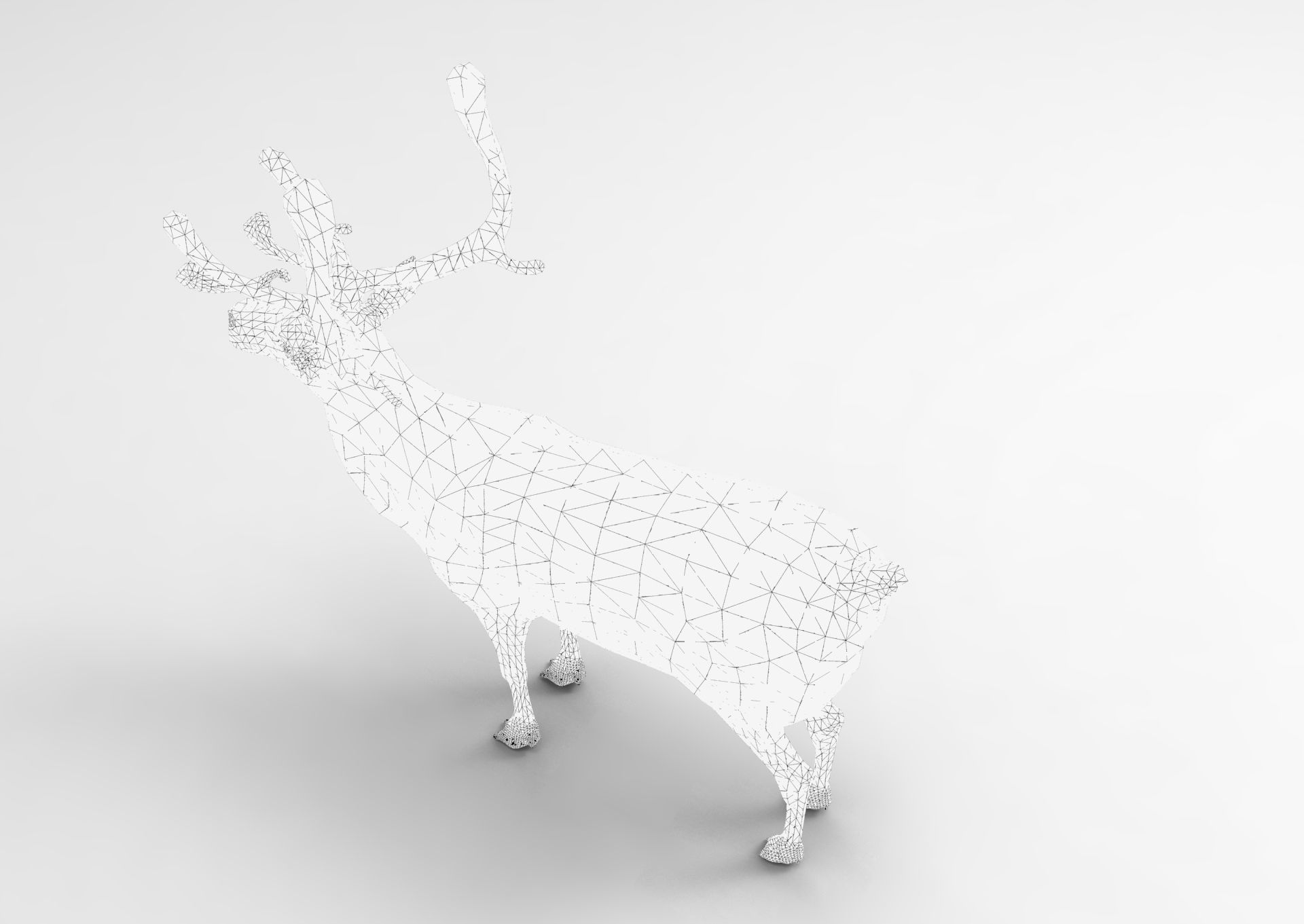 Reindeer rigged animated 3D model Low-poly 3D model_32